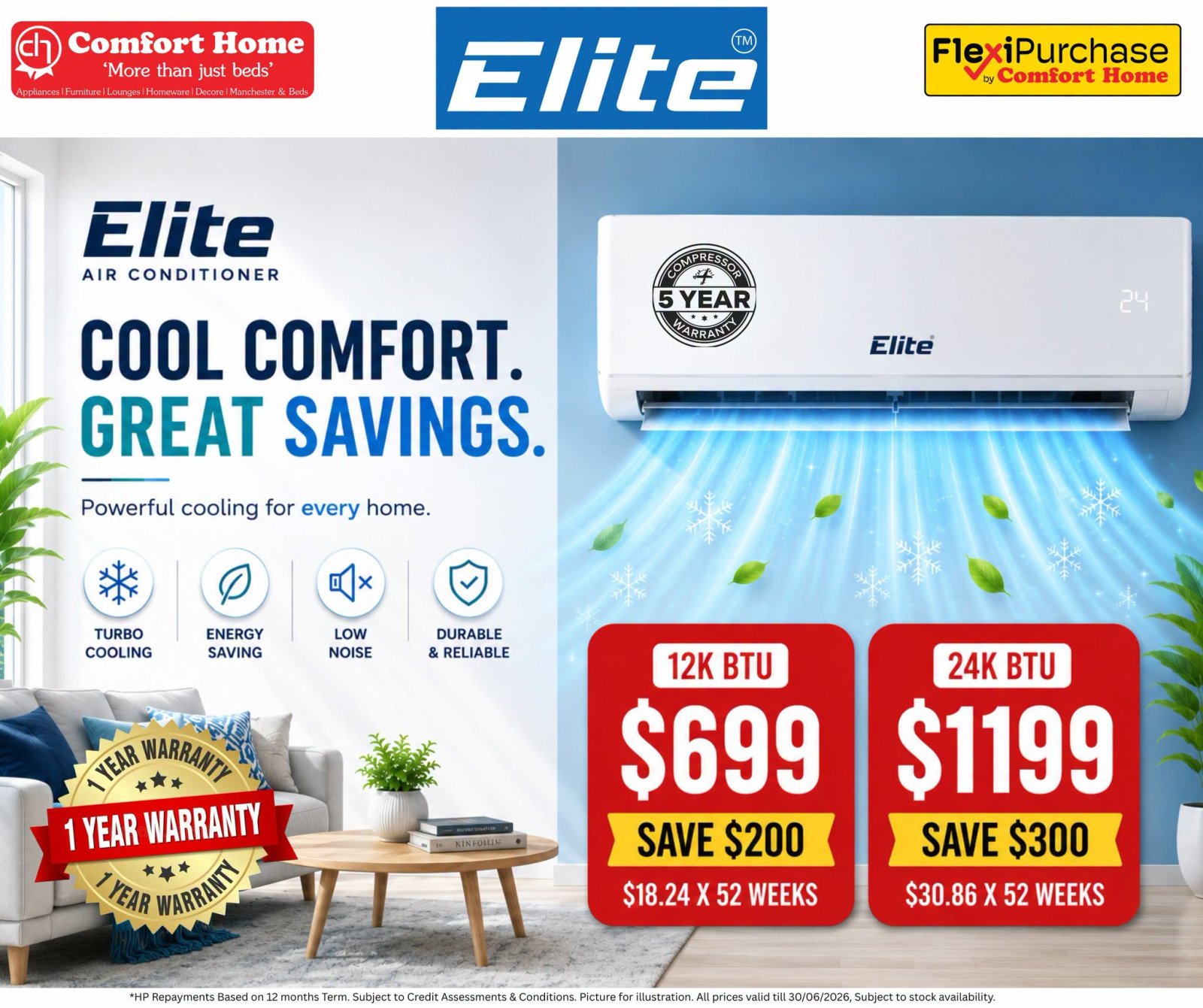 Elite Air Conditioner — Cool Comfort, Great Savings