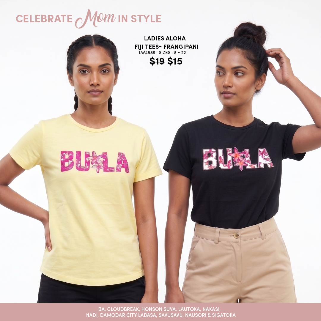 Ladies Aloha Fiji Tees - Frangipani