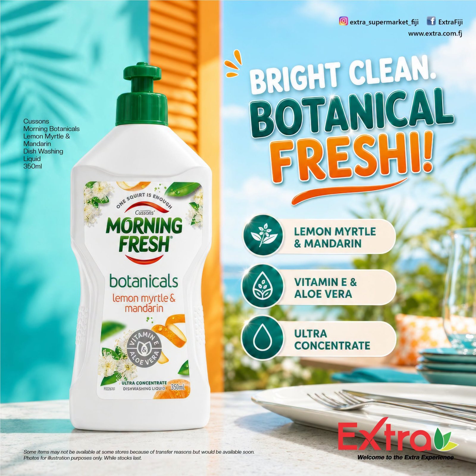Cussons Morning Fresh Botanicals Lemon Myrtle & Mandarin Dish Washing Liquid