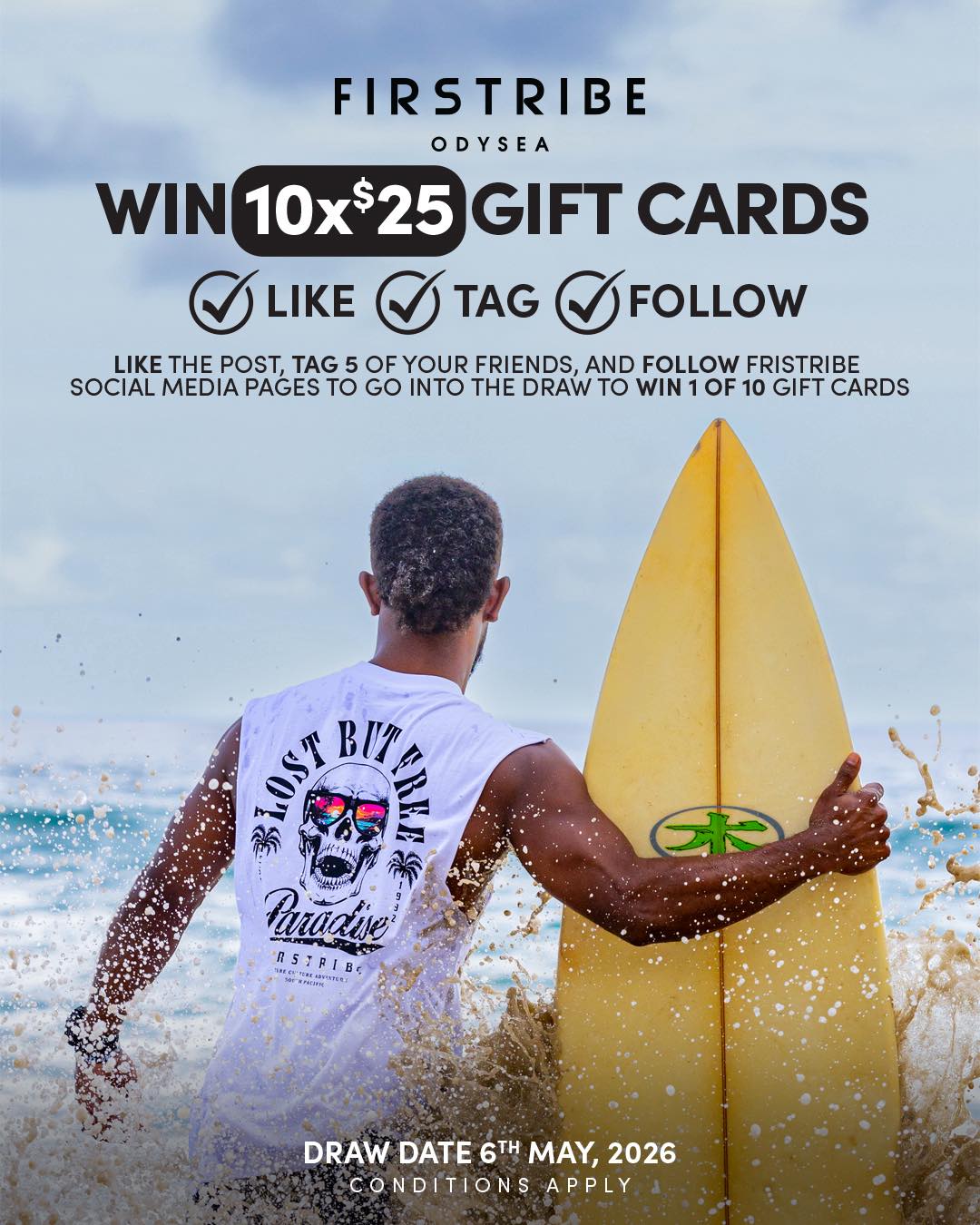 Win 10x $25 Gift Cards with Firstribe