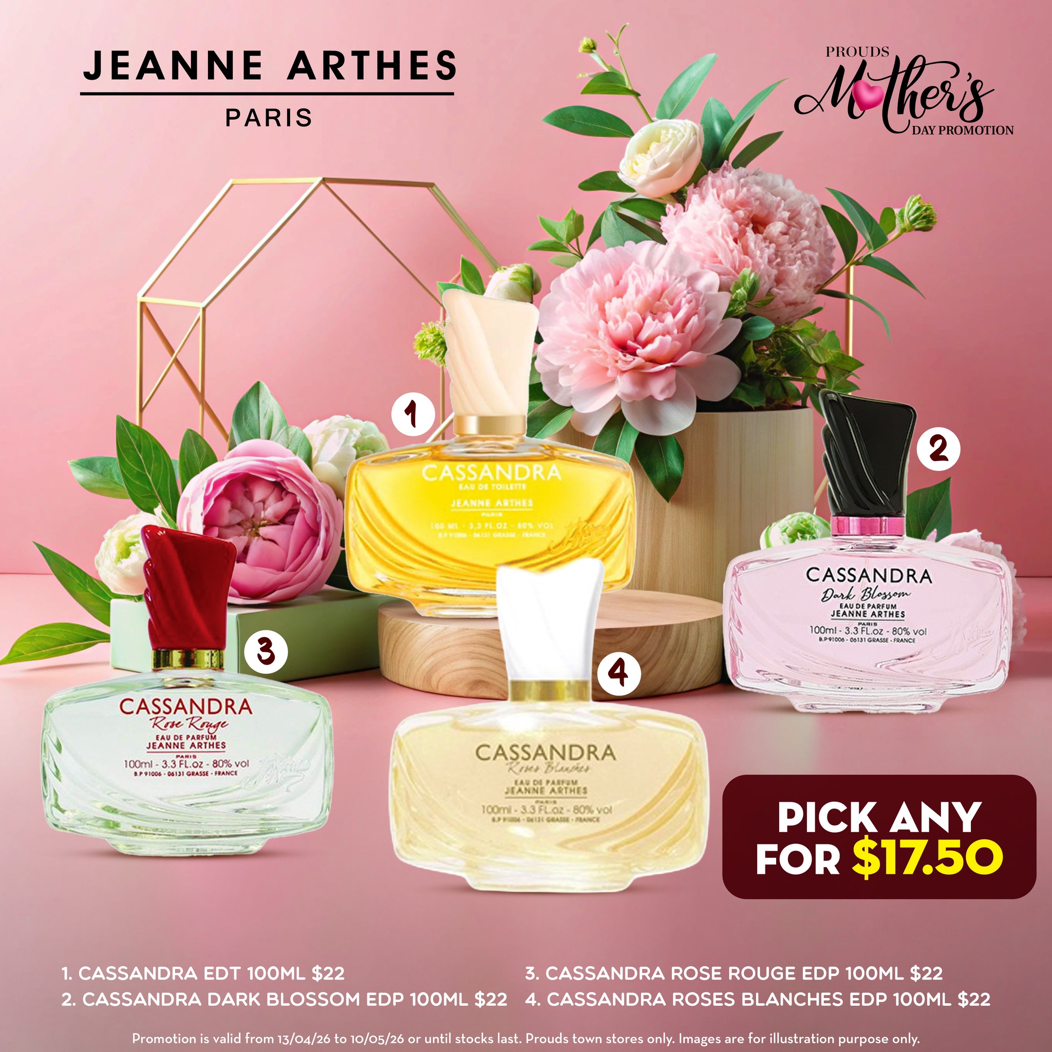 Jeanne Arthes Cassandra Fragrances - Mother's Day Promotion