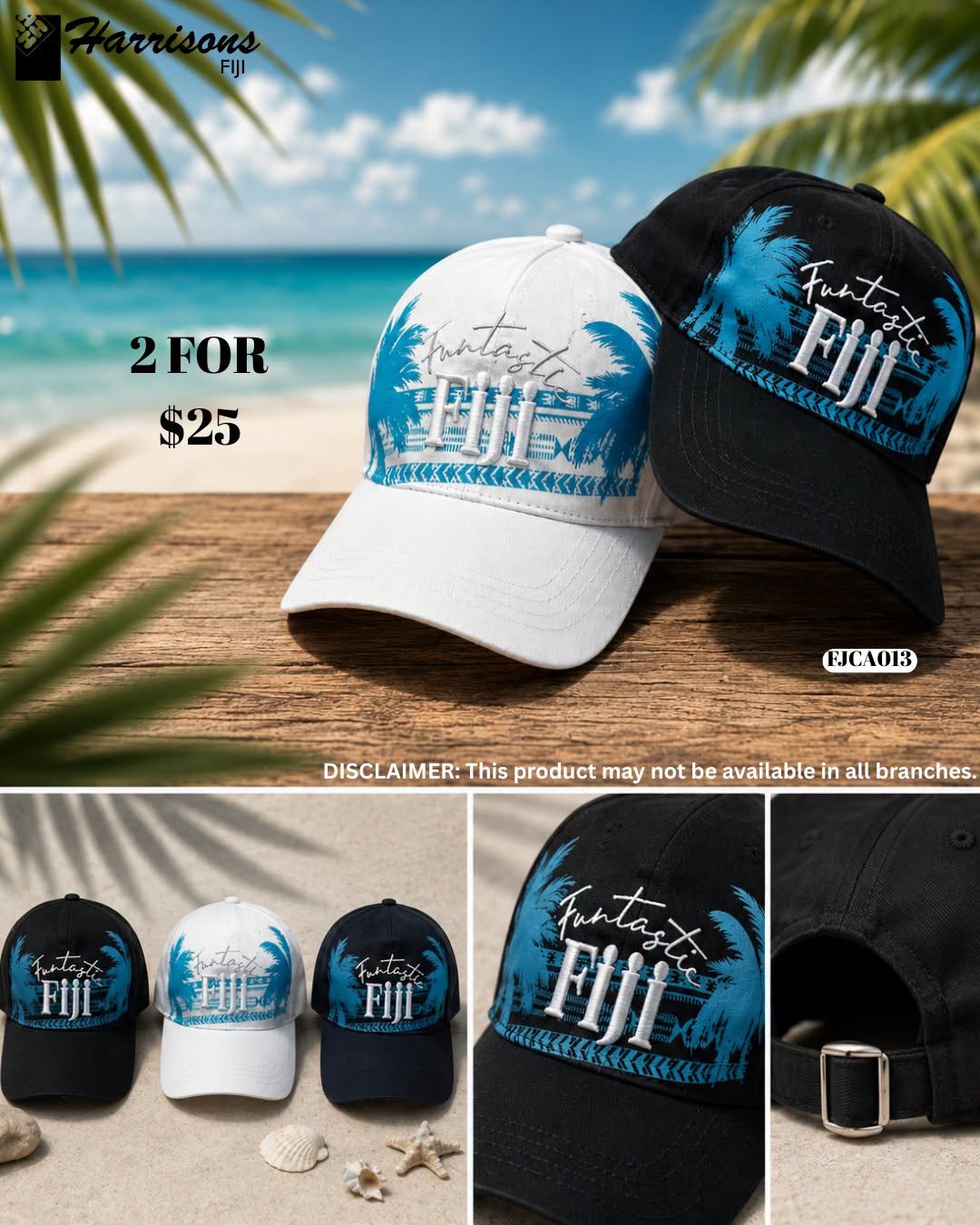 Funtastic Fiji Caps - 2 For $25