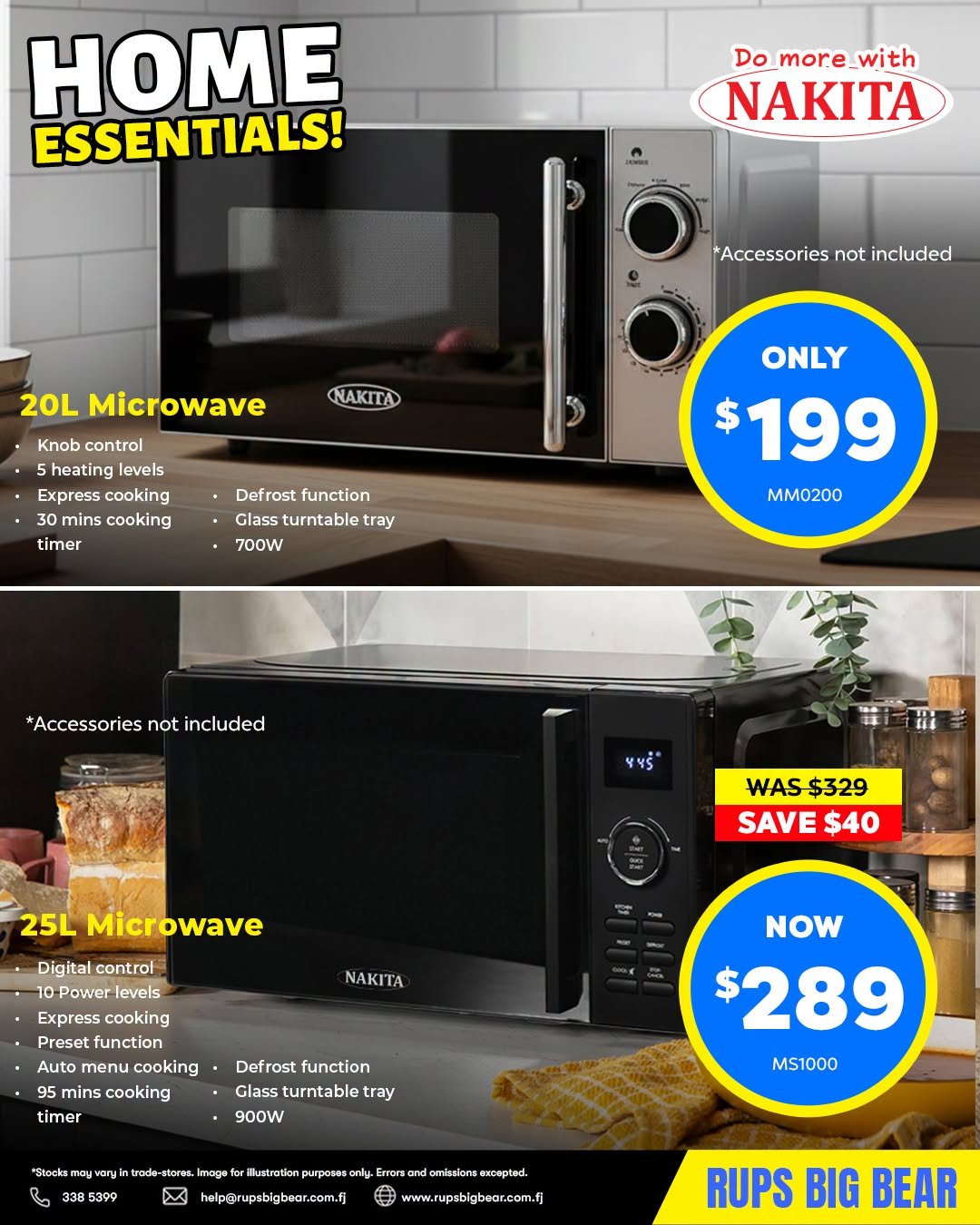 Home Essentials: Nakita Microwaves - Page 1