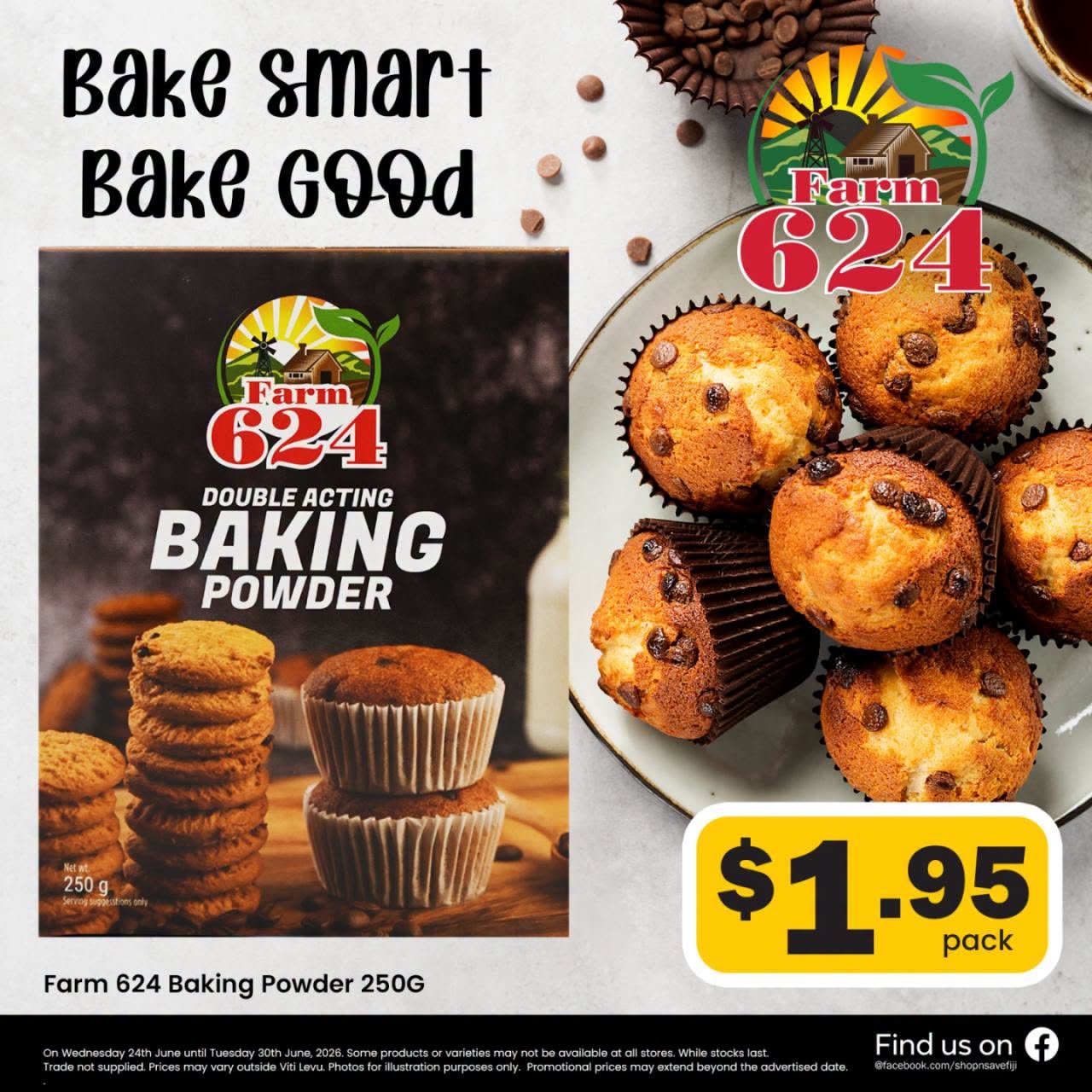 Farm 624 Baking Powder 250G