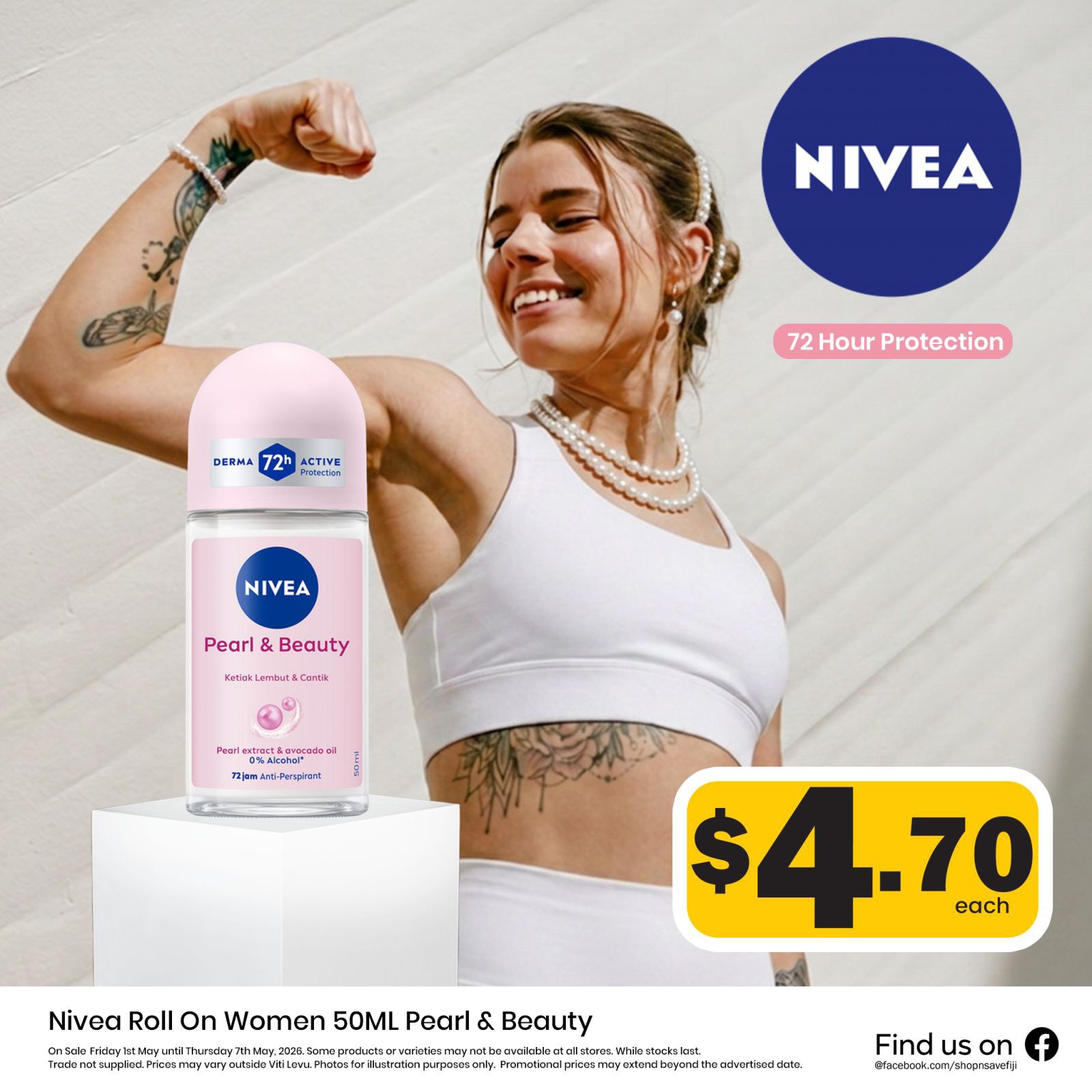 Nivea Roll On Women 50ML Pearl & Beauty
