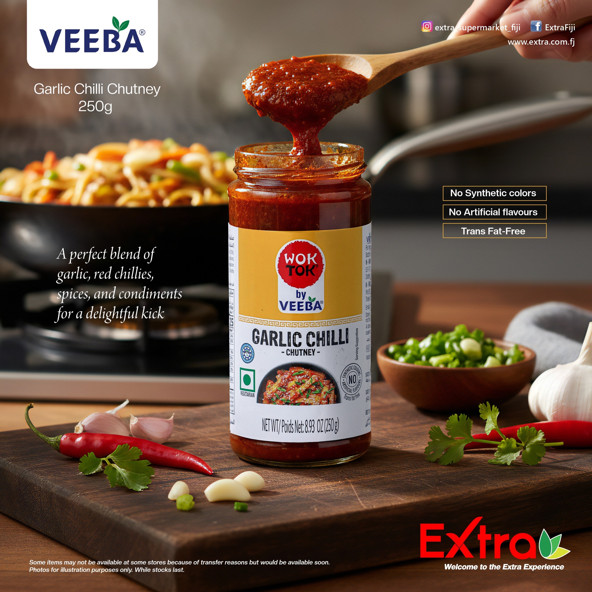 Veeba Garlic Chilli Chutney 250g - $4.95