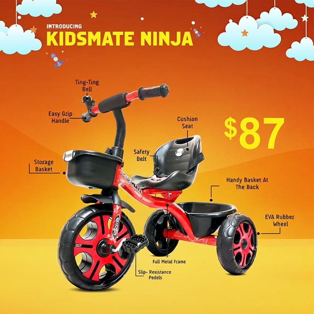 KidsMate Ninja Tricycle