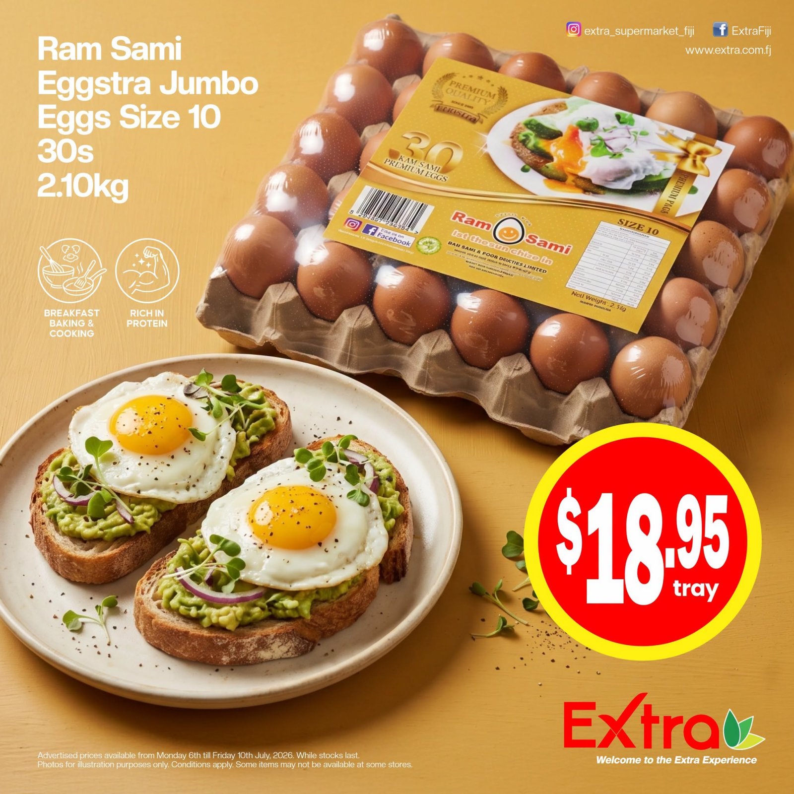 Ram Sami Eggstra Jumbo Eggs Size 10 30s
