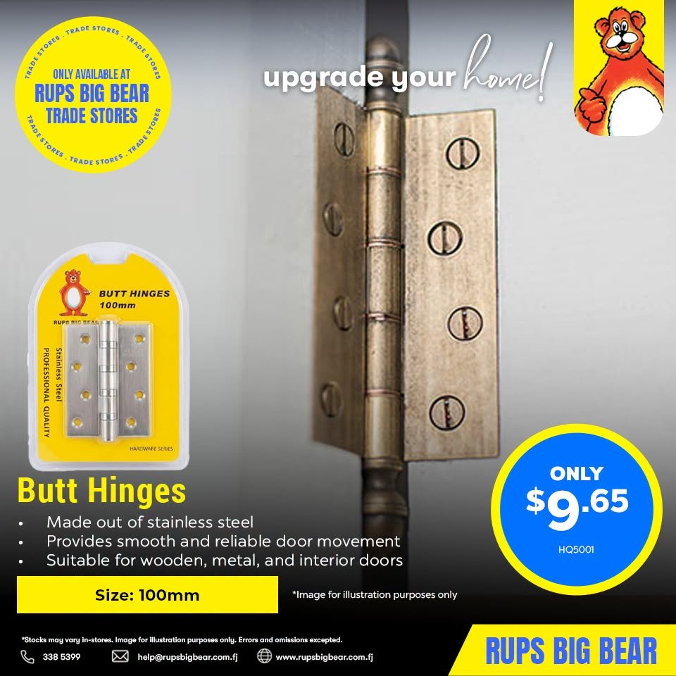 Butt Hinges 100mm