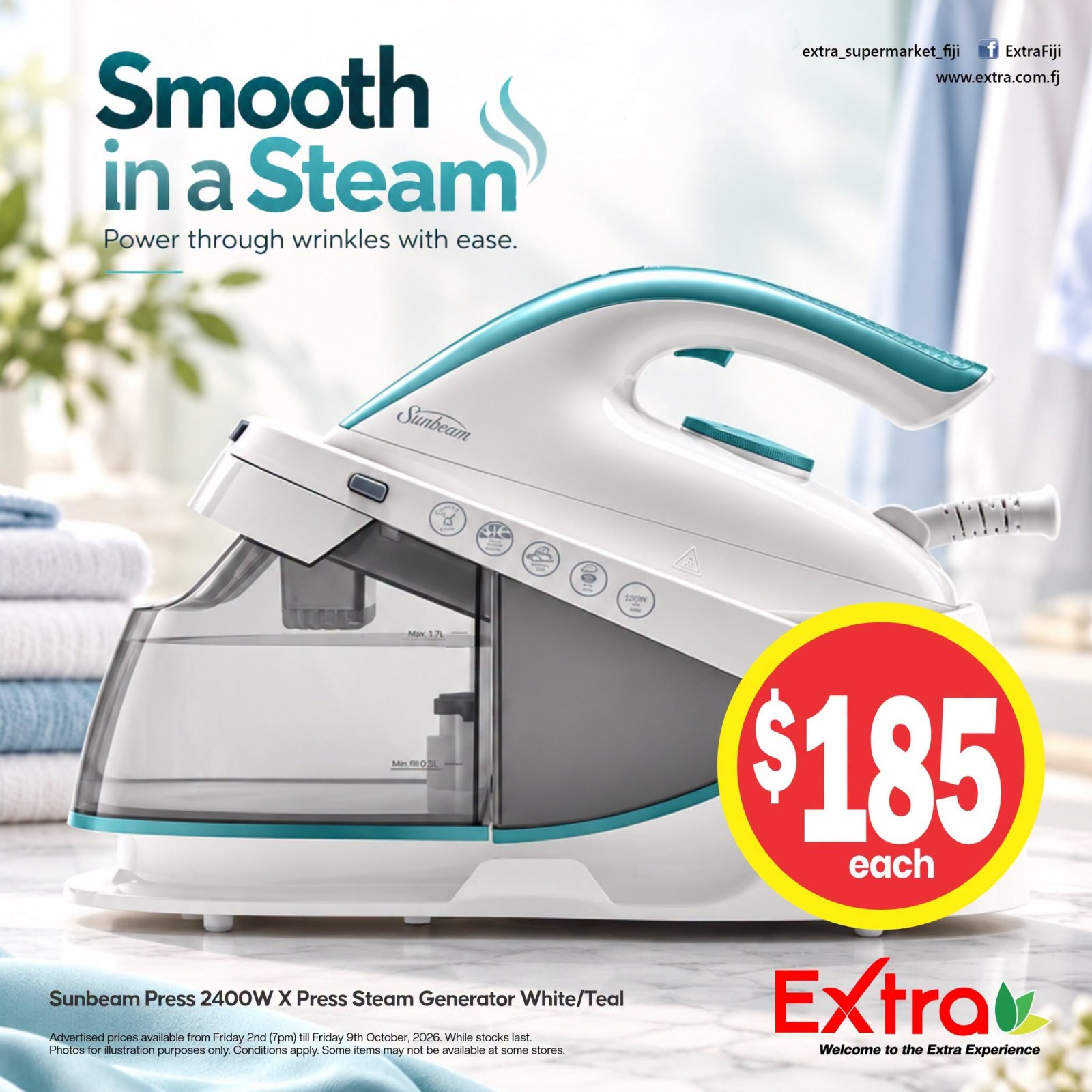 Sunbeam Press 2400W X Press Steam Generator