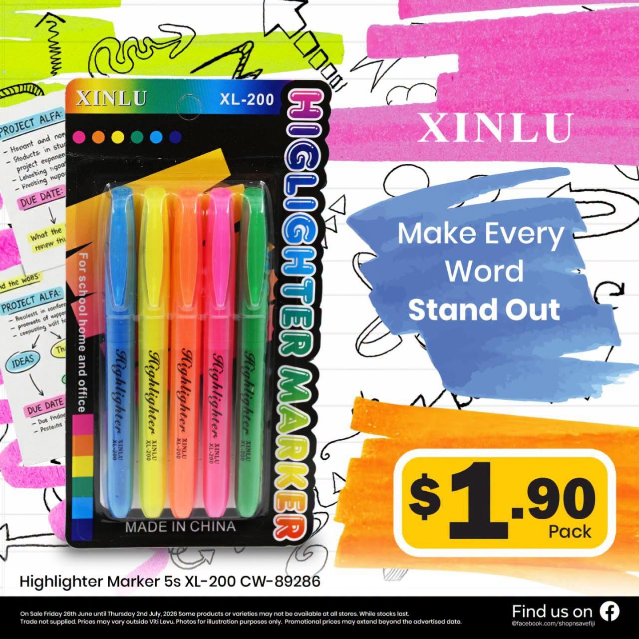 Highlighter Marker 5s XL-200