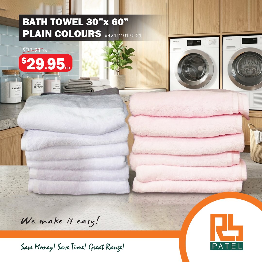 Bath Towel 30"x 60" Plain Colours