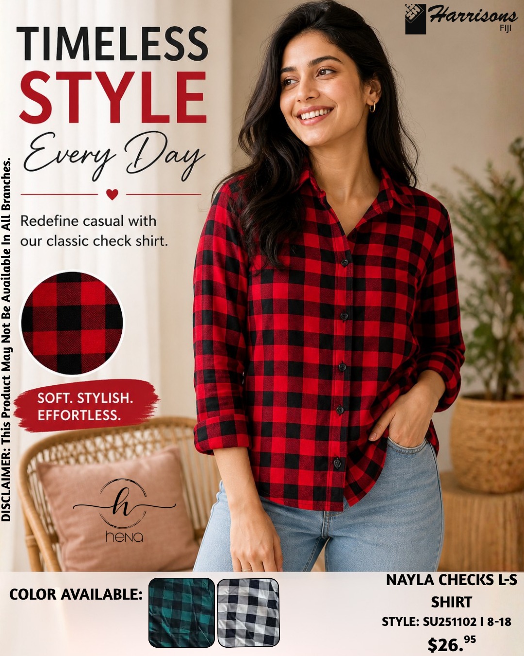 Nayla Checks L-S Shirt