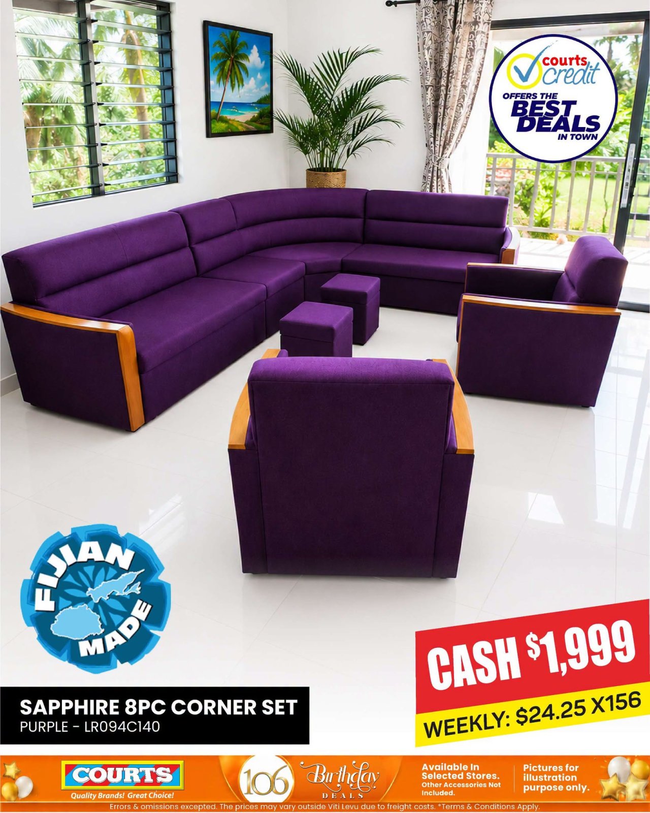 Sapphire 8PC Corner Set - Purple