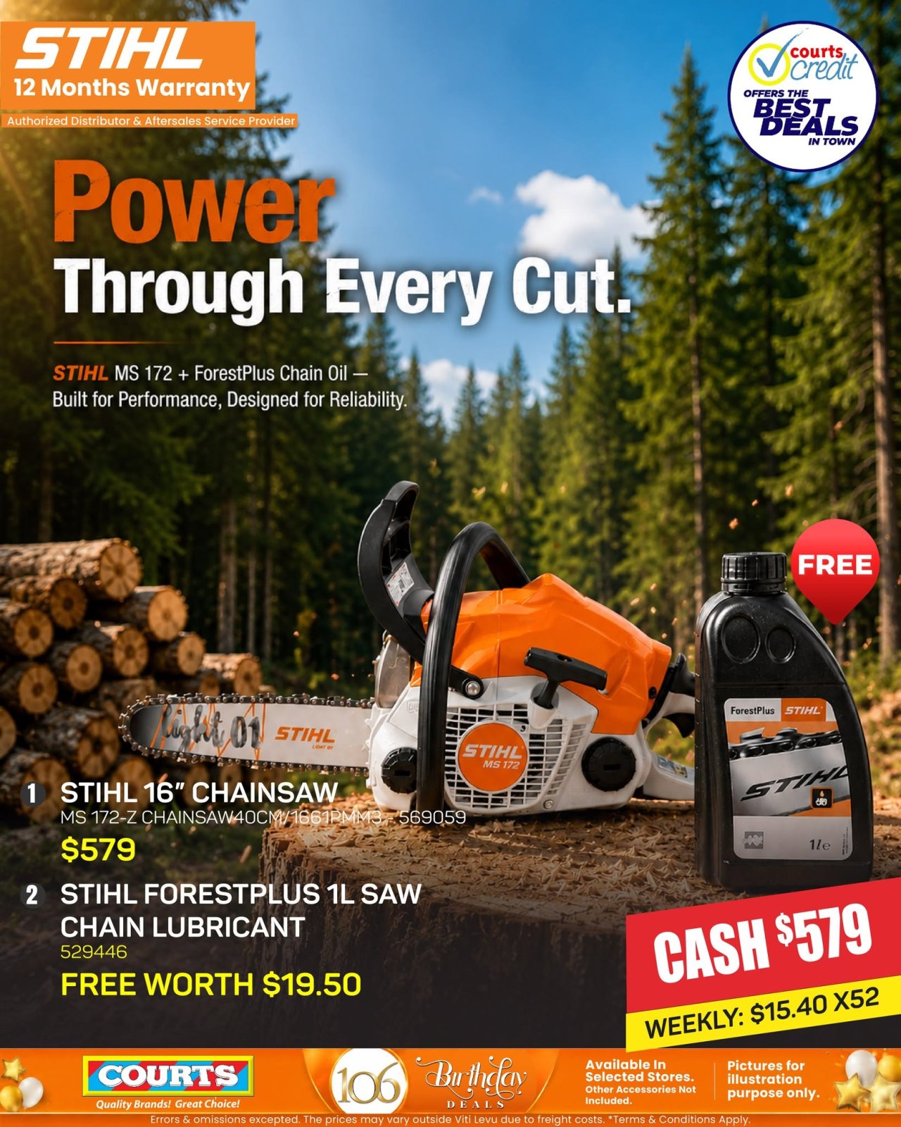 STIHL MS 172 Chainsaw + ForestPlus Chain Oil - Page 1