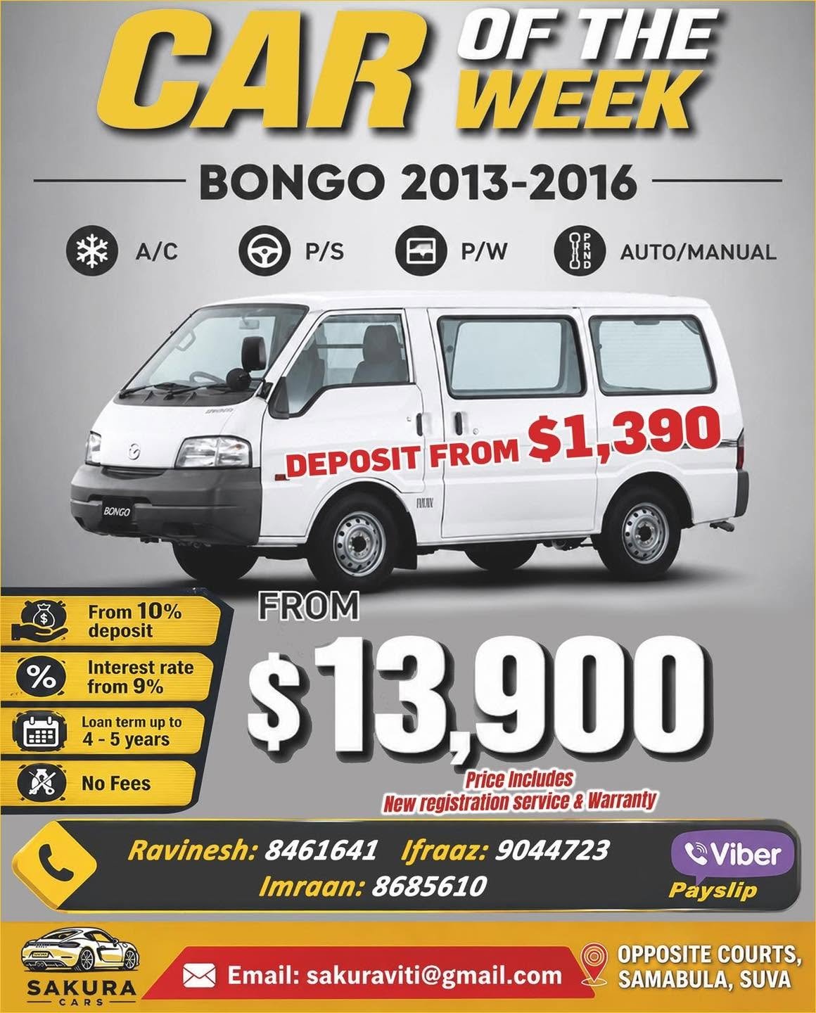 Bongo 2013-2016 Van