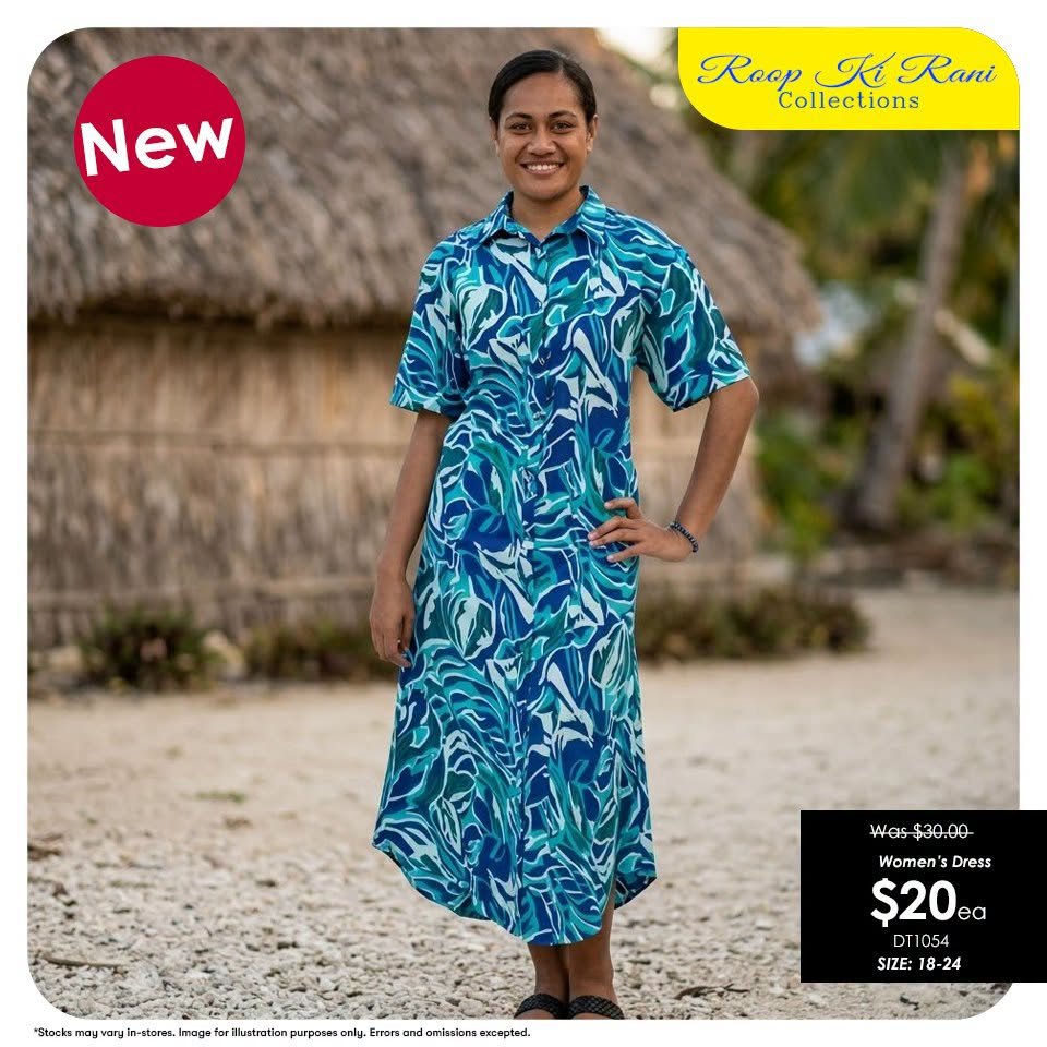Women's Dress - Blue Abstract Print