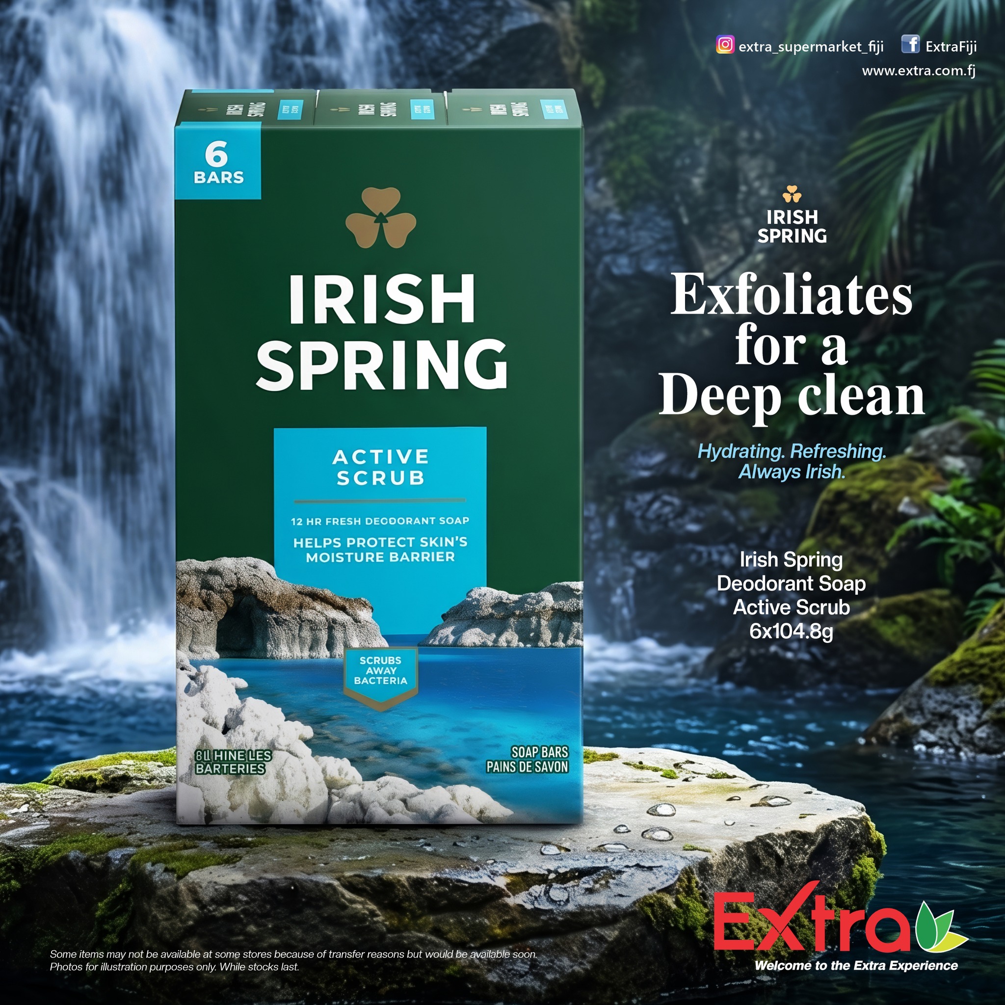 Irish Spring Active Scrub Deodorant Soap 6-Pack - 17.95