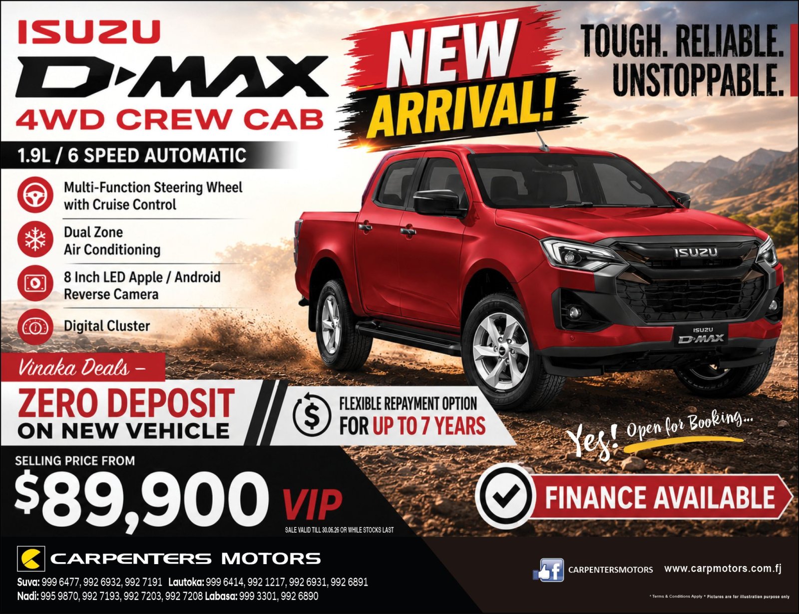 New Isuzu D-Max 4WD Crew Cab Arrival