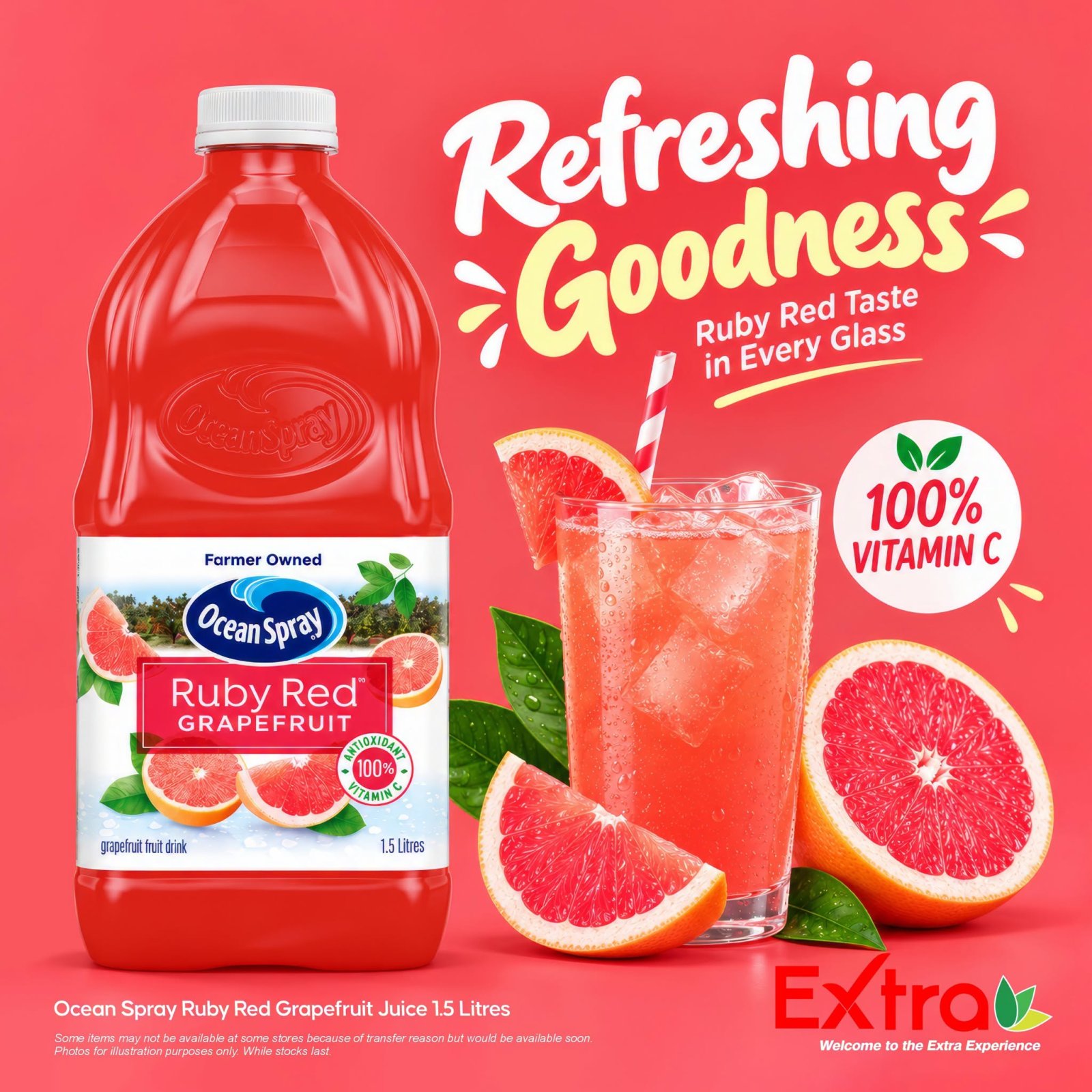 Ocean Spray Ruby Red Grapefruit Juice 1.5L