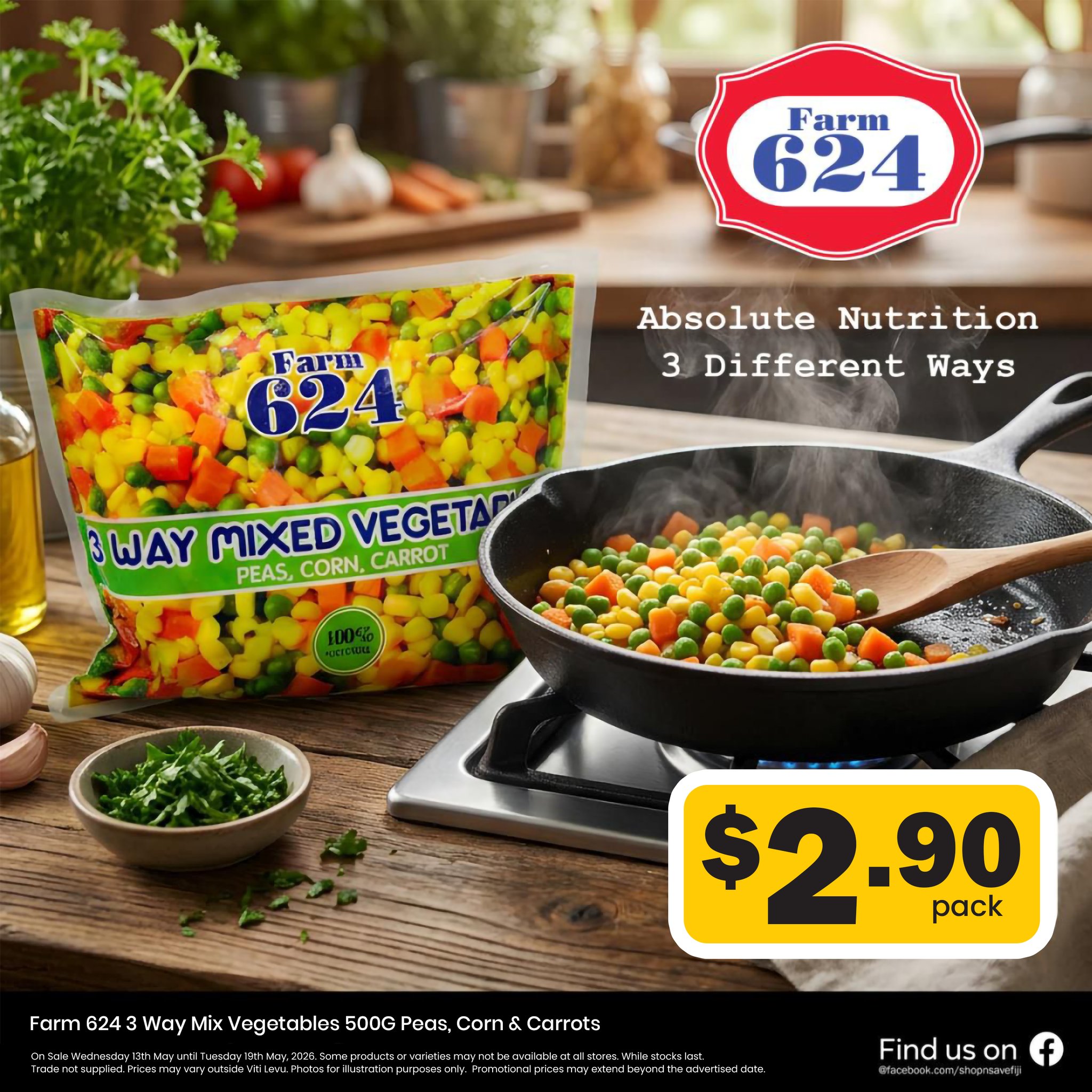 Farm 624 3 Way Mix Vegetables 500G