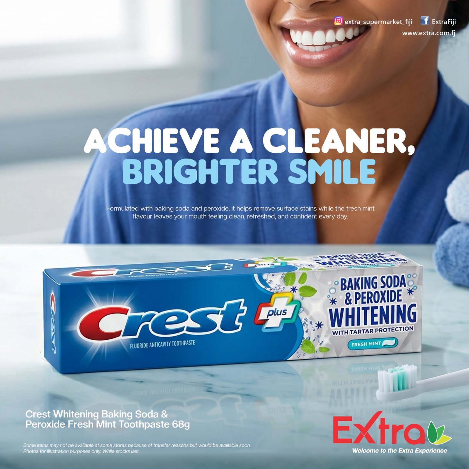 Crest Whitening Baking Soda & Peroxide Fresh Mint Toothpaste 68g