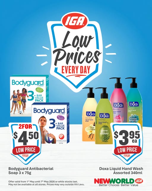 IGA Low Prices Every Day - Bodyguard & Doxa - Page 1