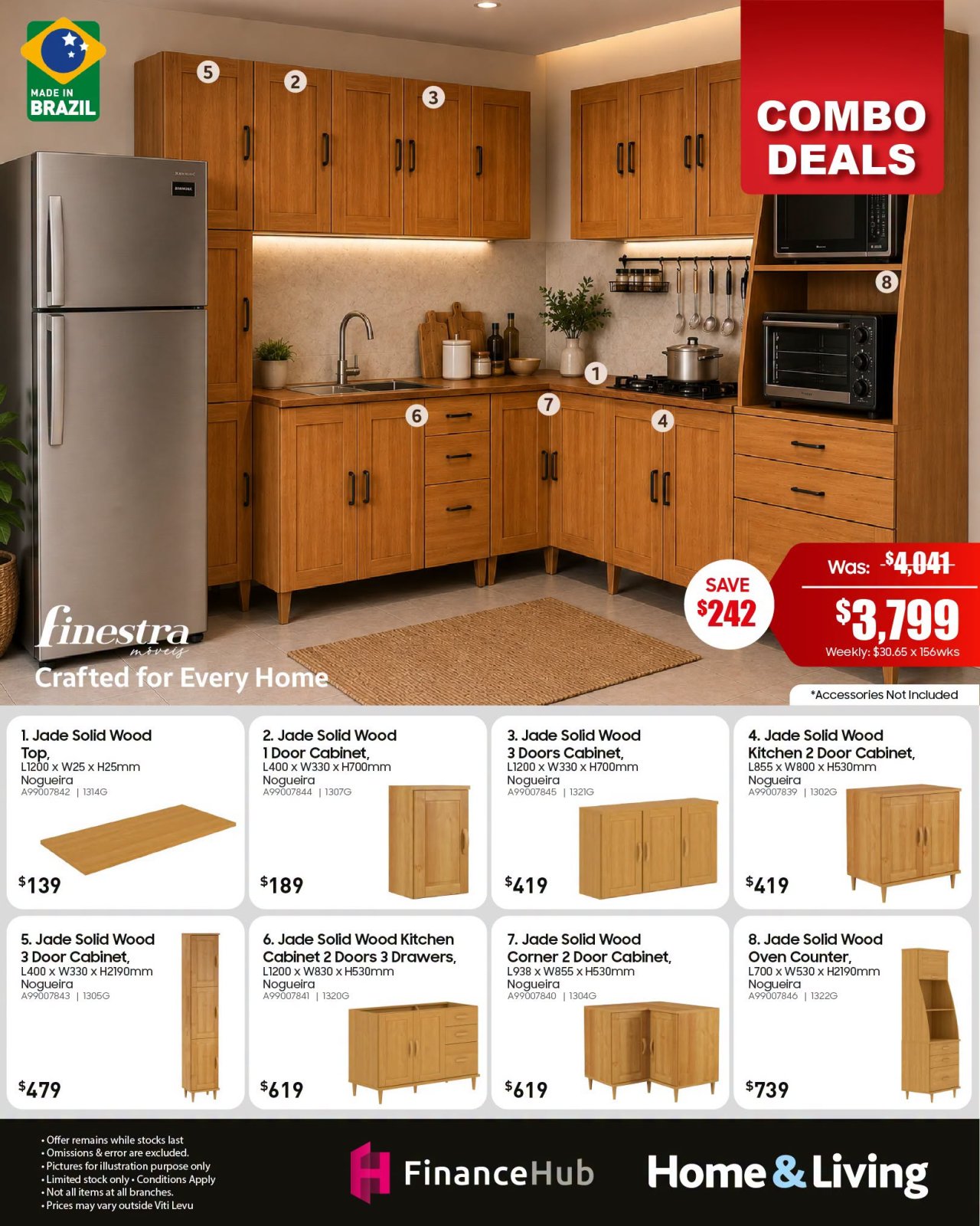 Jade Solid Wood Kitchen Combo Deals - Page 1