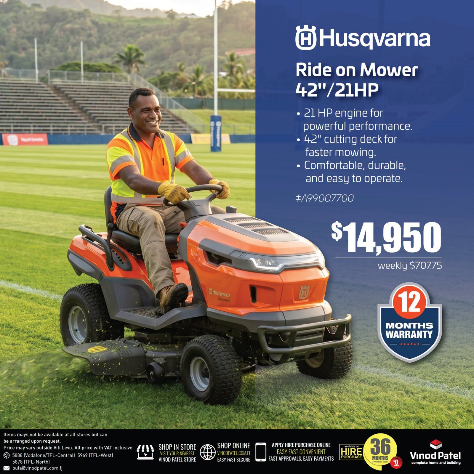 Husqvarna Ride on Mower 42"/21HP
