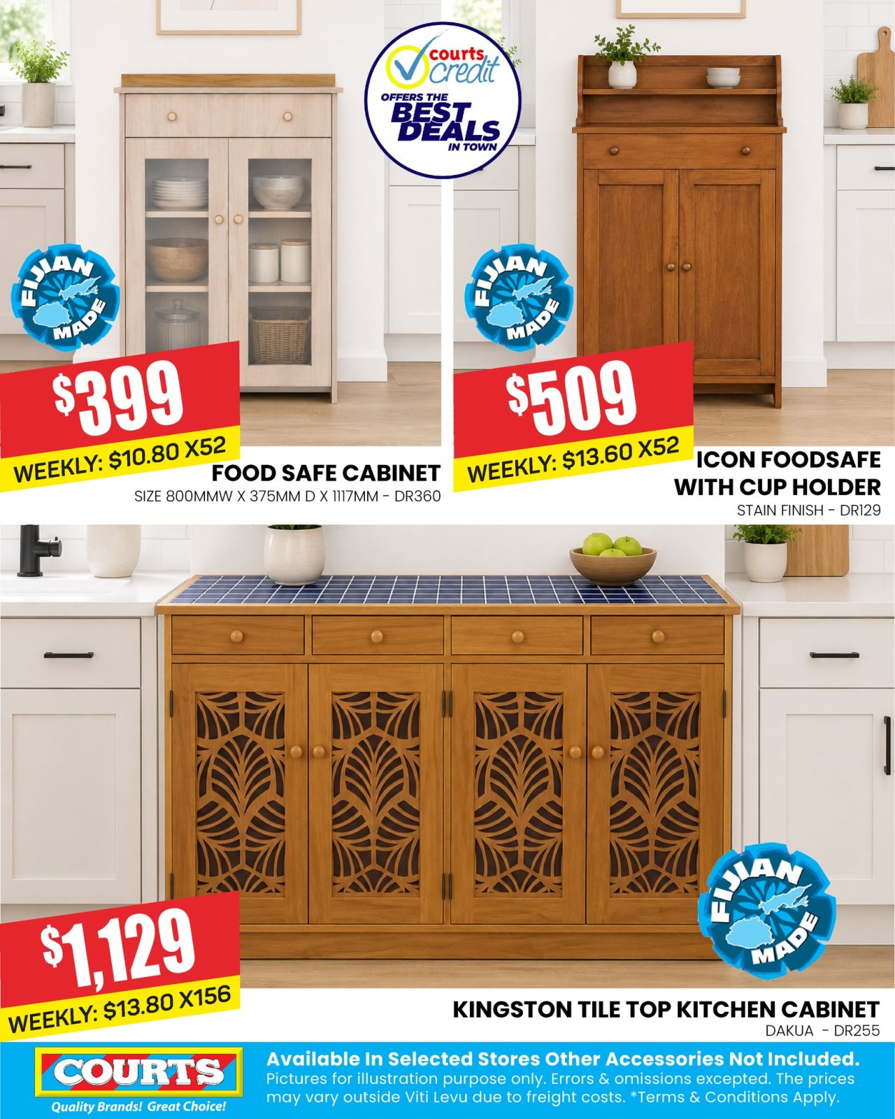Locally Made Kitchen & Food Safe Cabinets