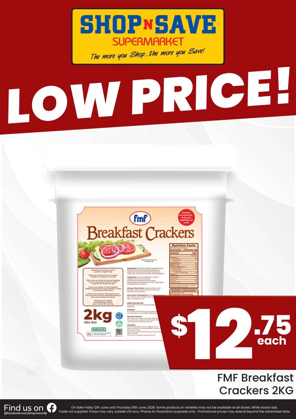 FMF Breakfast Crackers 2KG
