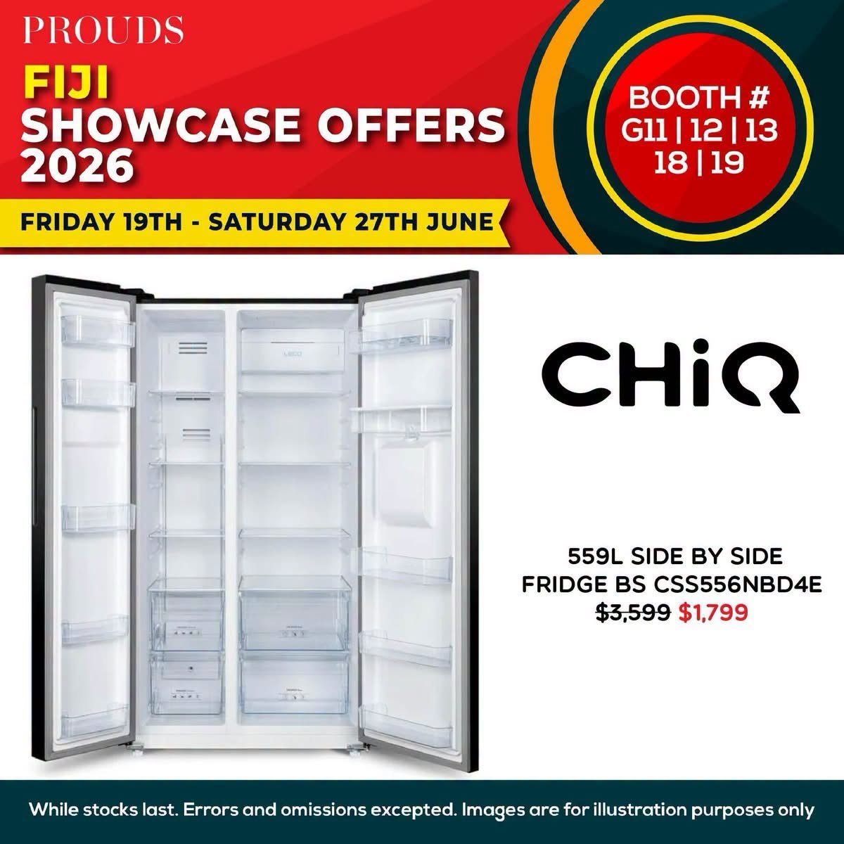 CHiQ 559L Side by Side Fridge