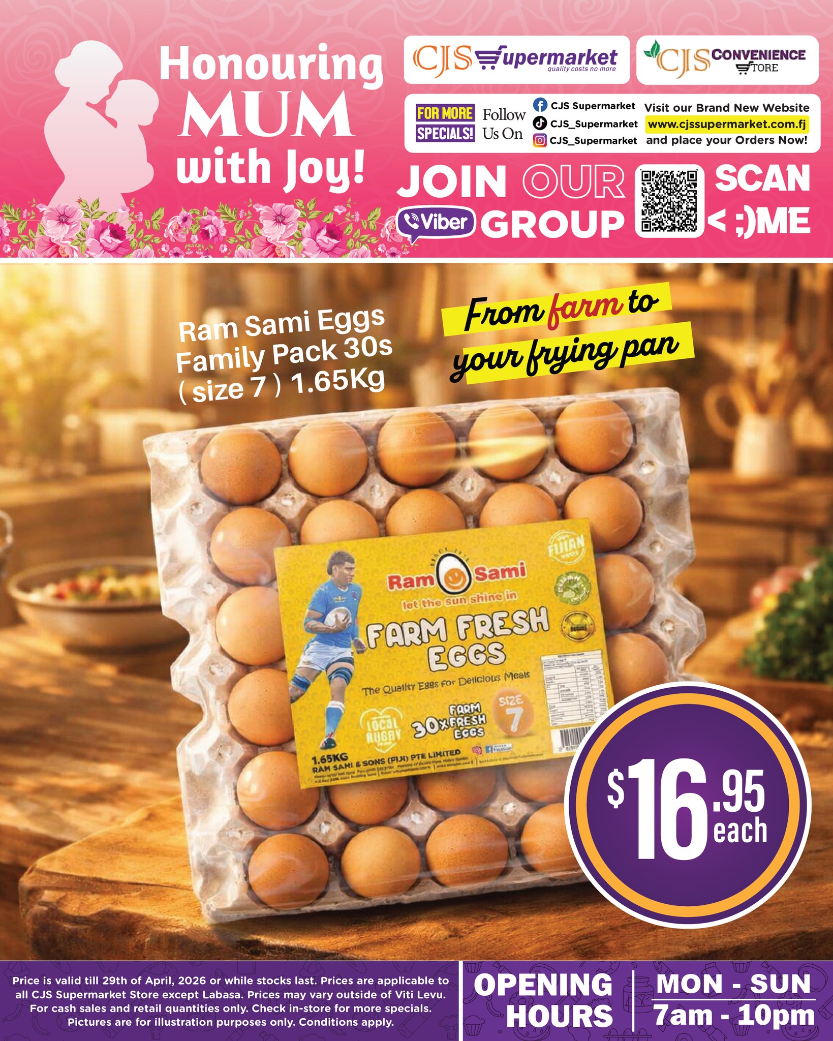 Ram Sami Eggs Family Pack 30s (Size 7) 1.65Kg