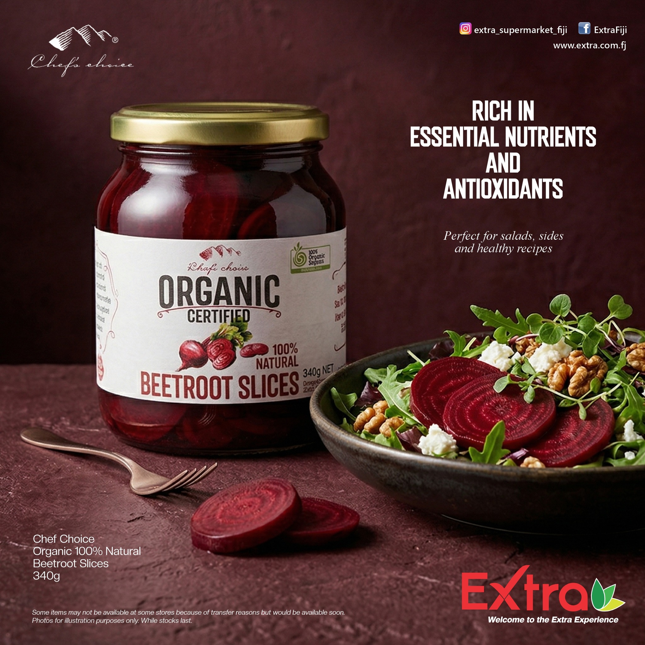 Chef's Choice Organic Beetroot Slices 340g - $11.45each