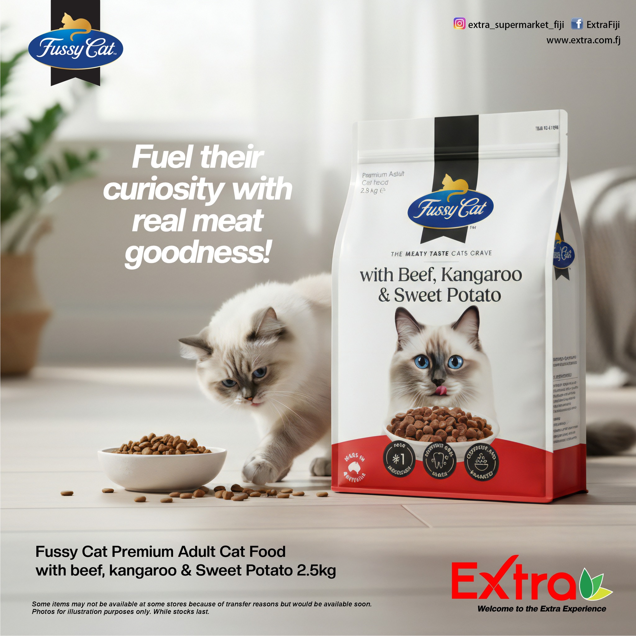 Fussy Cat Premium Adult Cat Food with Beef, Kangaroo & Sweet Potato 2.5kg