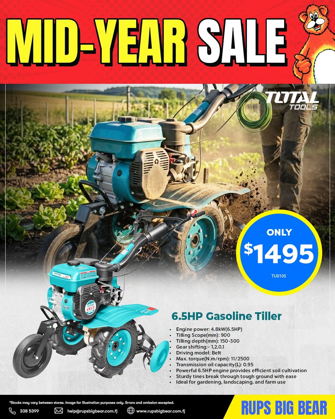 6.5HP Gasoline Tiller