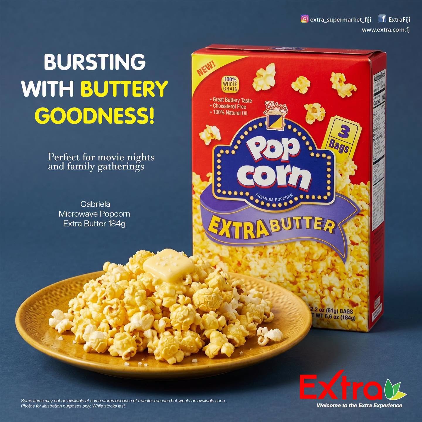 Gabriela Extra Butter Microwave Popcorn 184g
