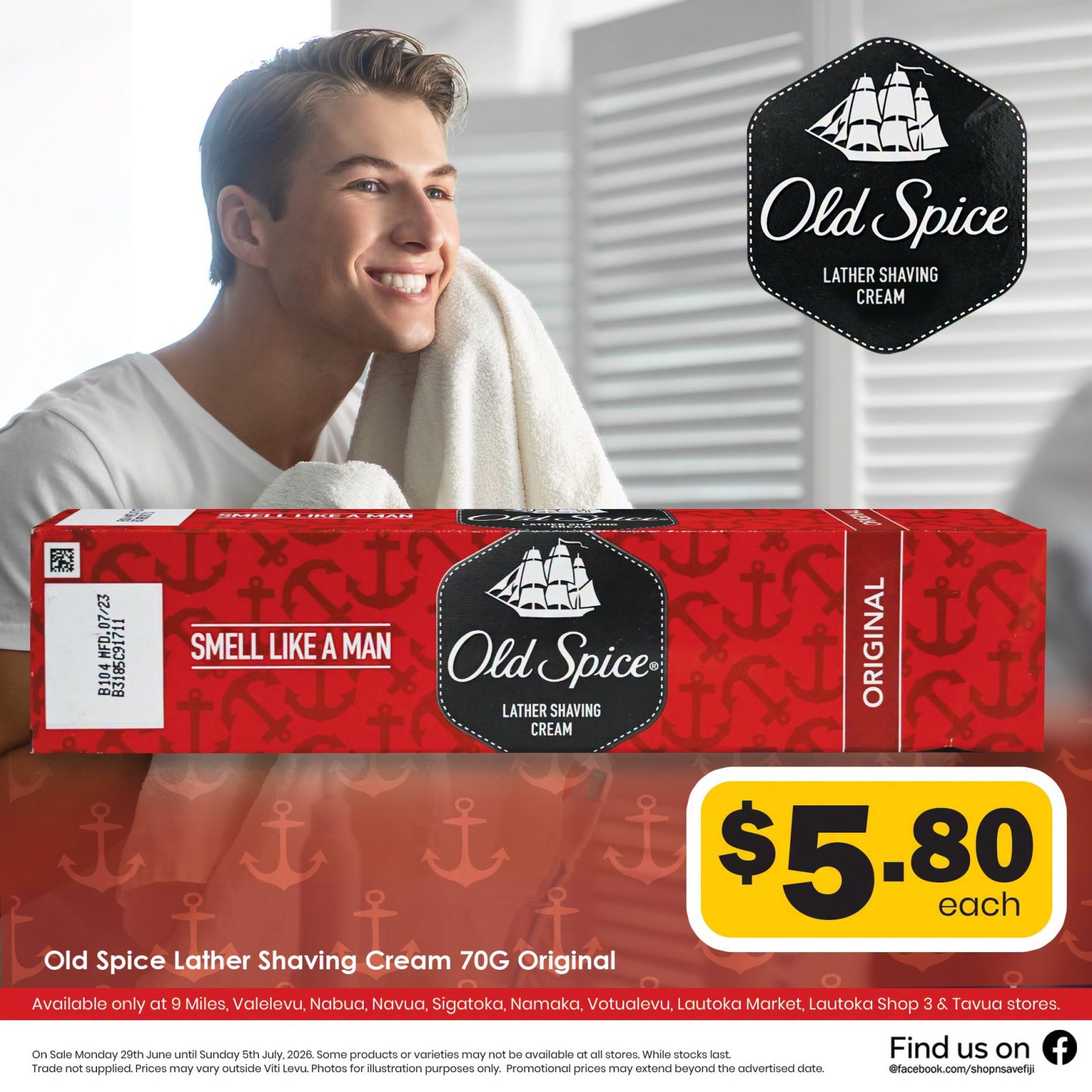 Old Spice Lather Shaving Cream 70G Original
