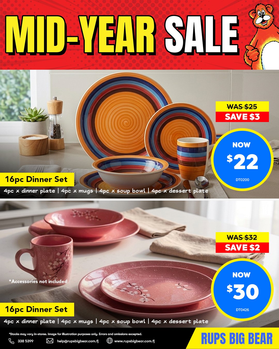 Mid-Year Sale – 16pc Dinner Sets