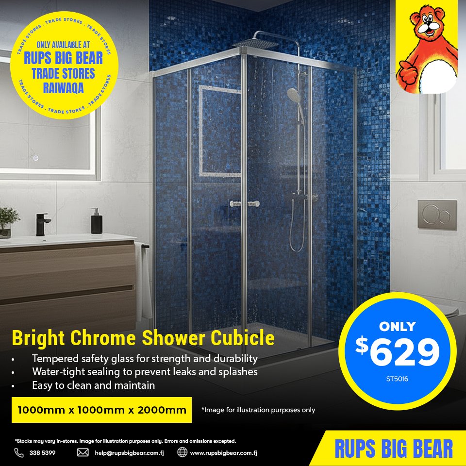 Bright Chrome Shower Cubicle