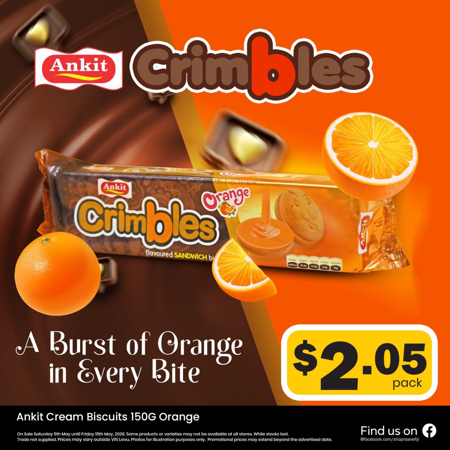 Ankit Cream Biscuits 150G Orange