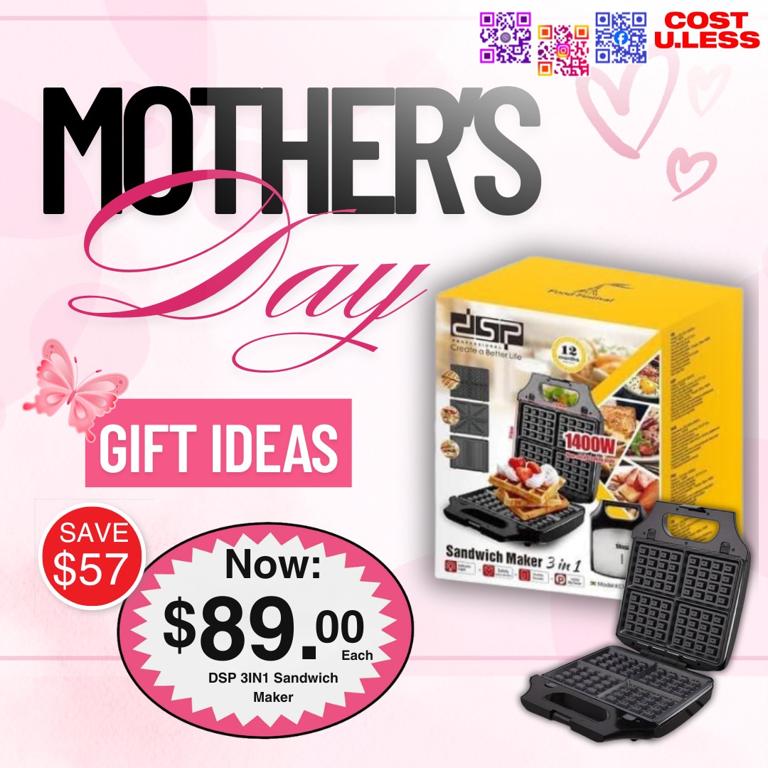 DSP 3IN1 Sandwich Maker - Mother's Day Gift
