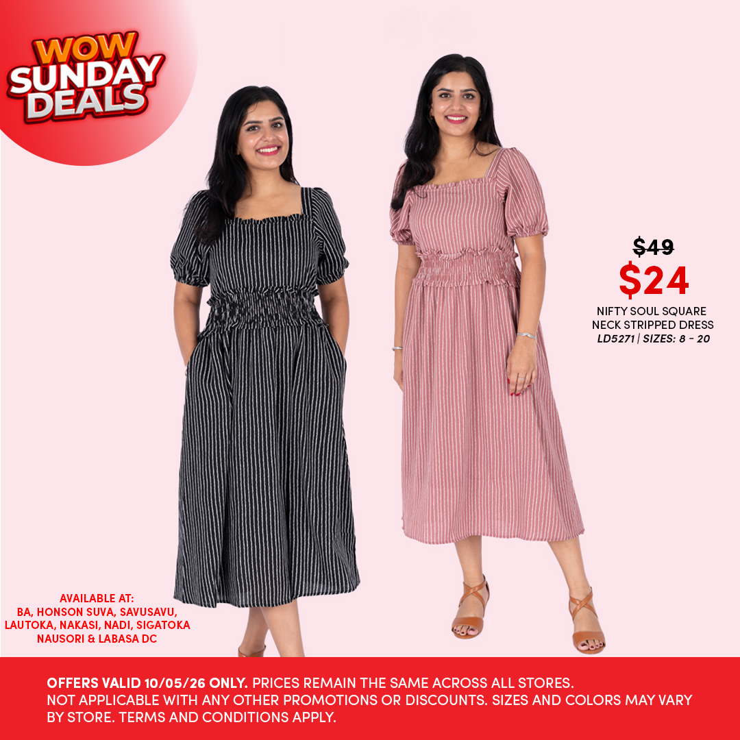 Nifty Soul Square Neck Stripped Dress