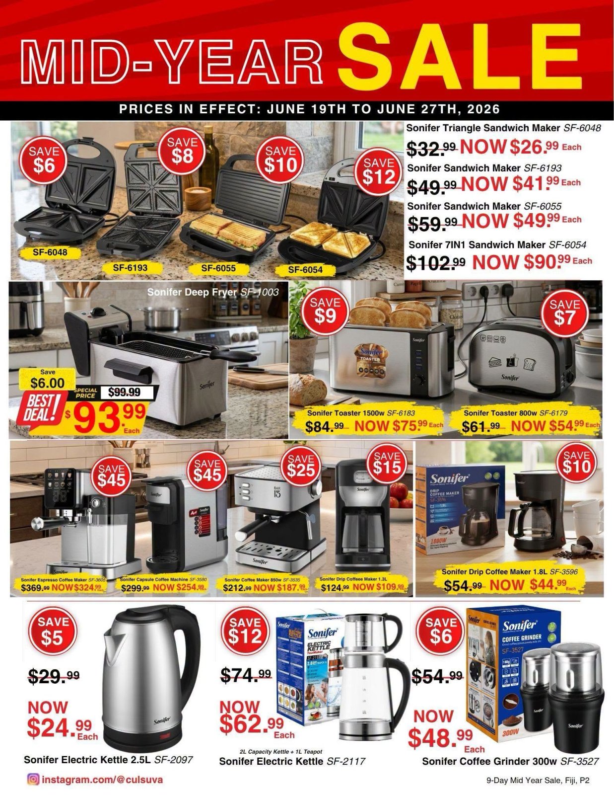 Mid-Year Sale on Sonifer Kitchen Appliances - Page 1