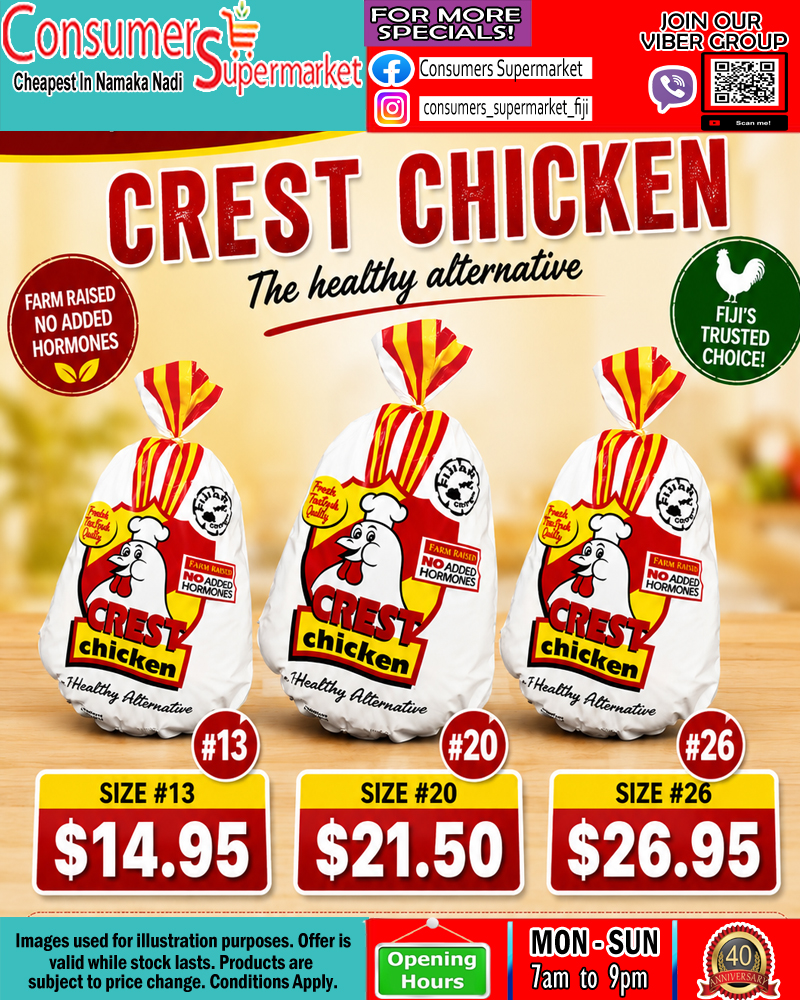 Crest Chicken - Farm Raised, Hormone-Free - Page 1