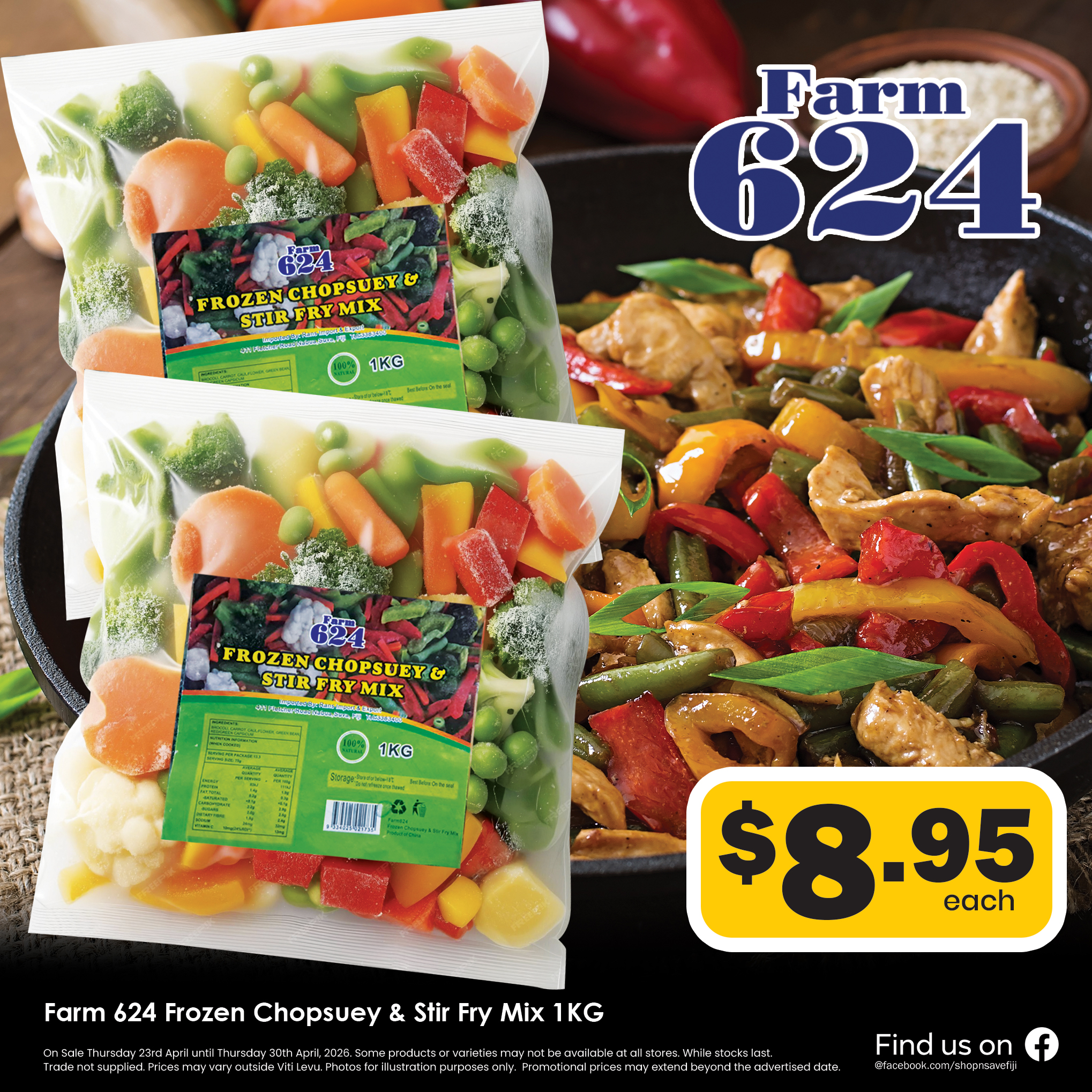 Farm 624 Frozen Chopsuey & Stir Fry Mix 1KG