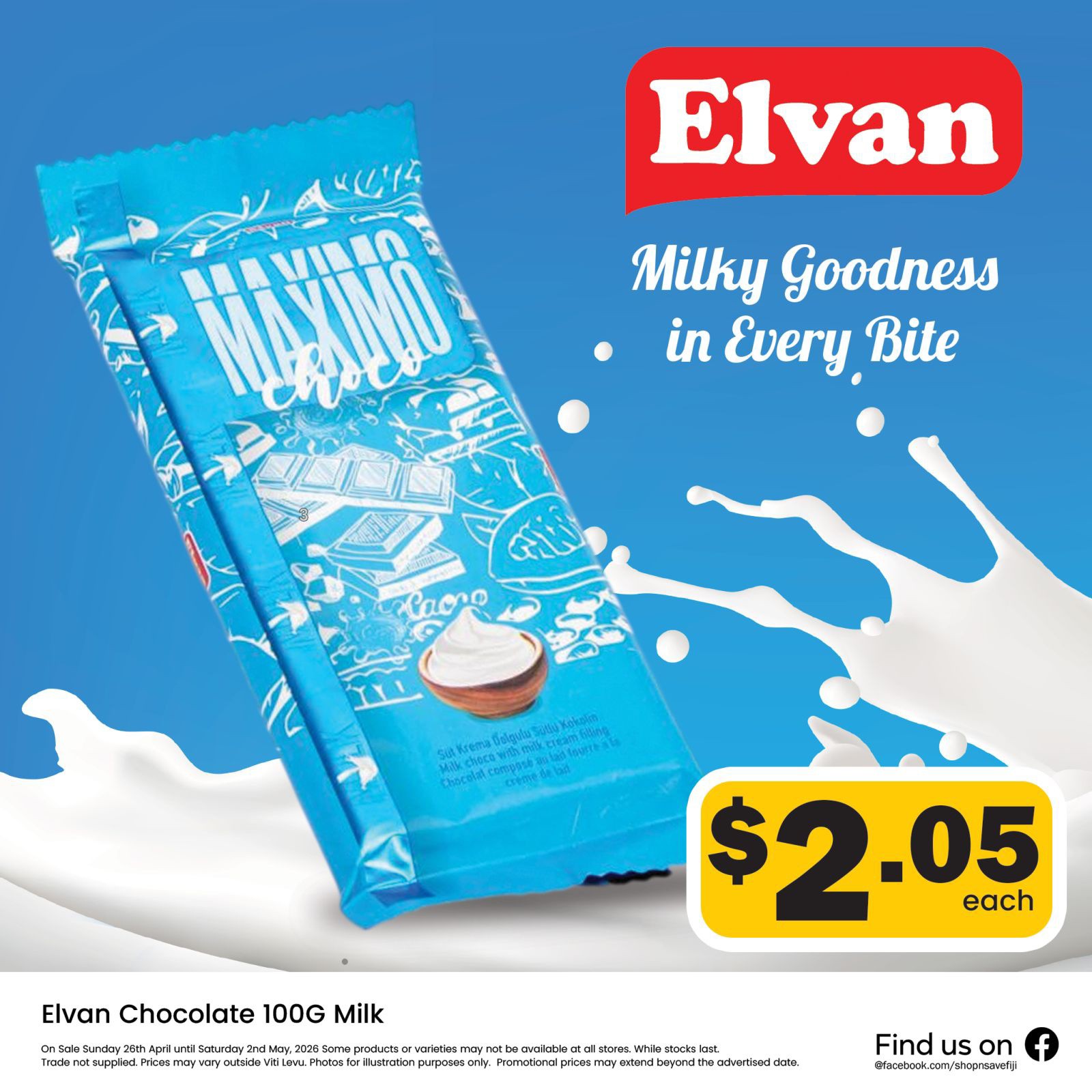 Elvan Chocolate 100G Milk