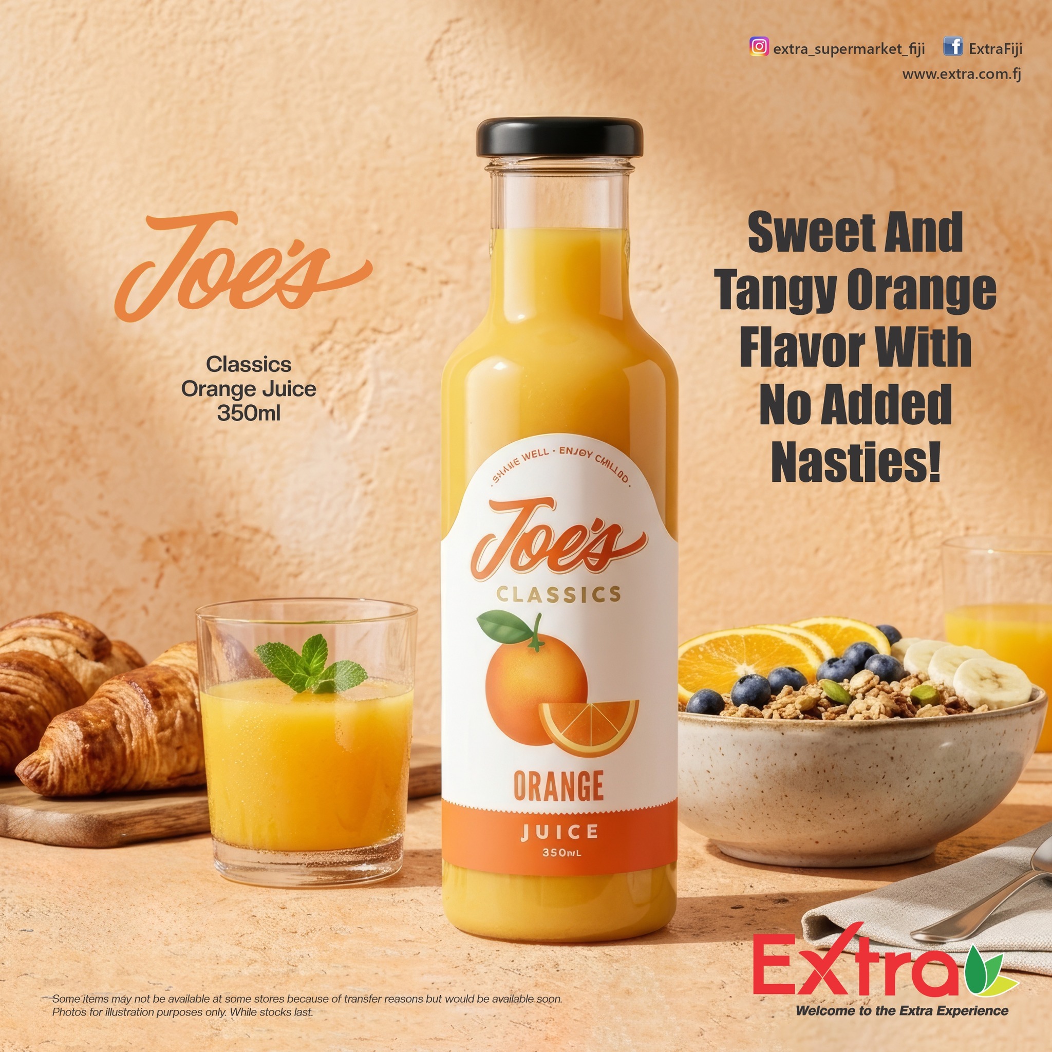 Joe's Classics Orange Juice 350ml - $6.95each