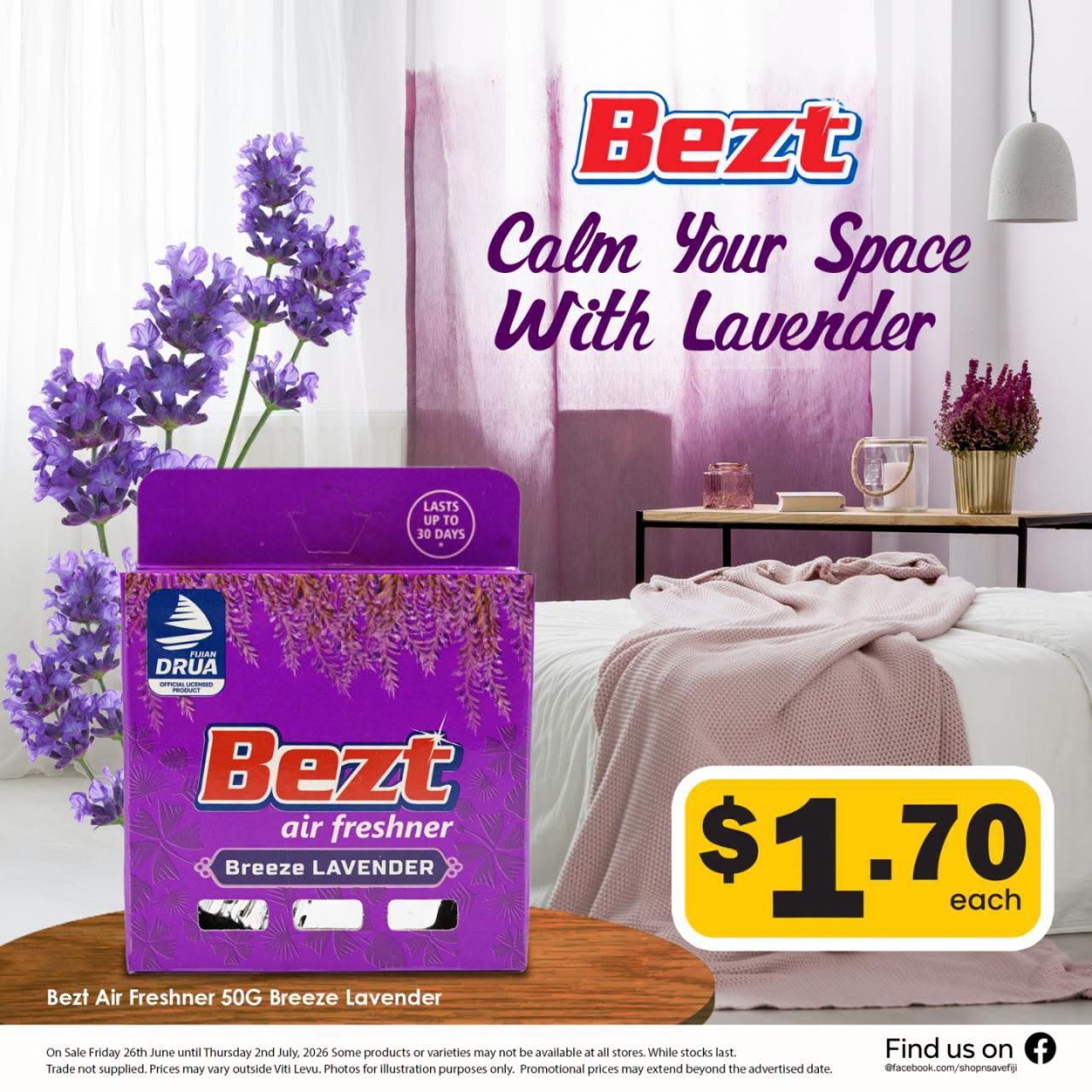 Bezt Air Freshner 50G Breeze Lavender
