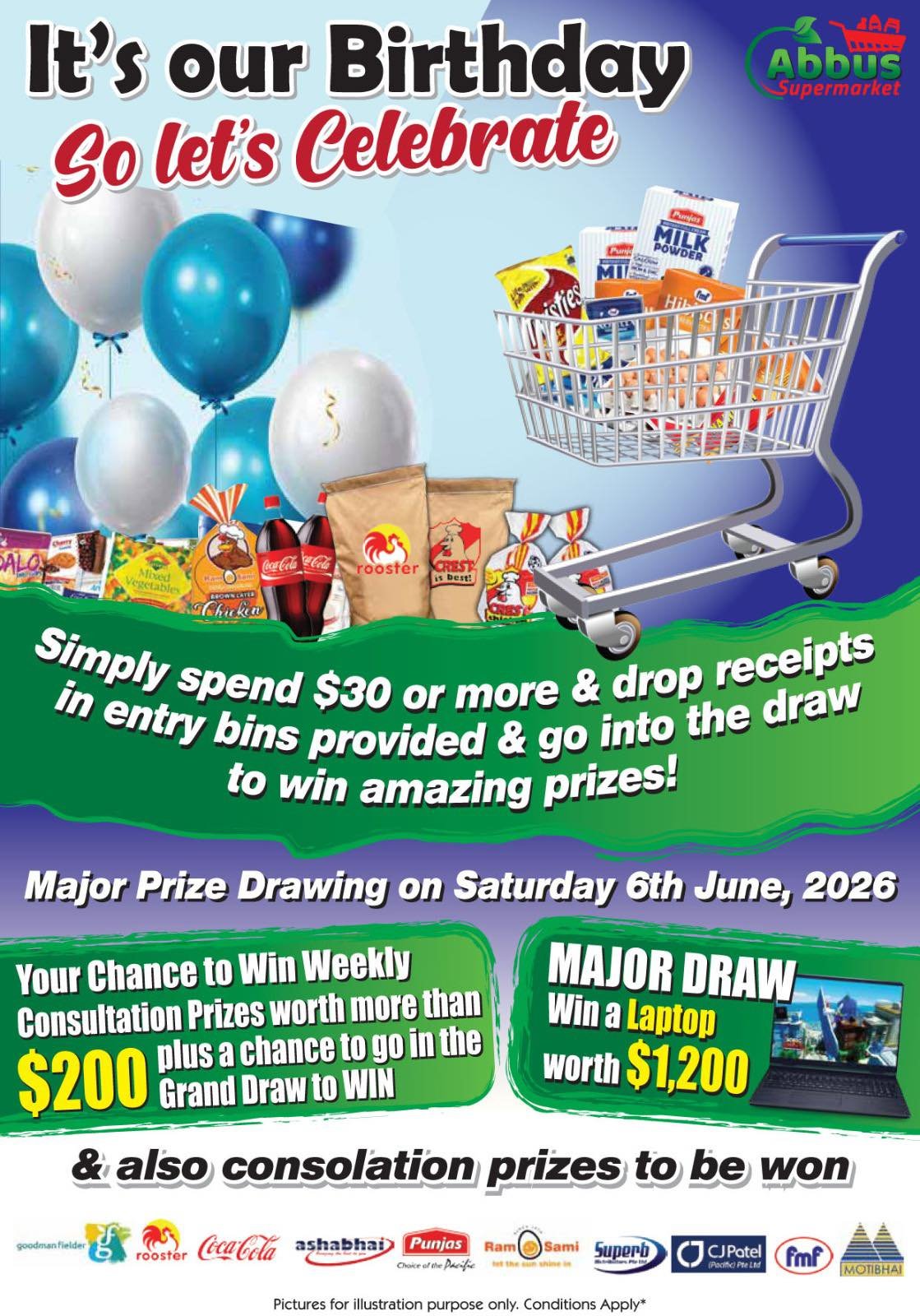 Abbus Supermarket Birthday Celebration Draw